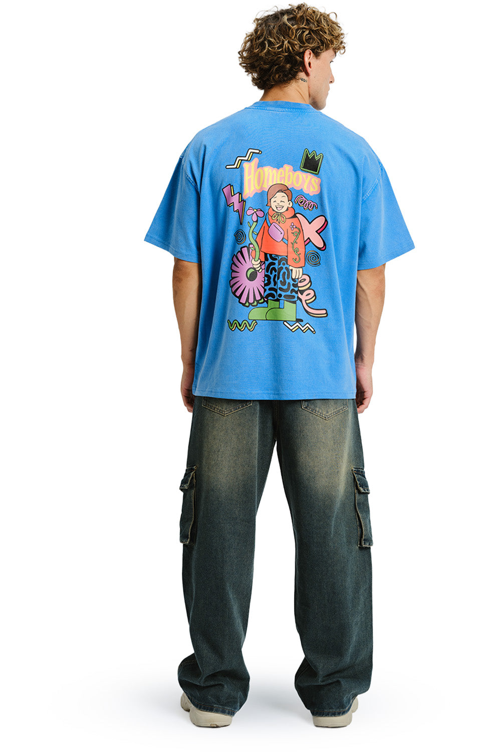 Homeboys Faded Blue Oversized T-shirt