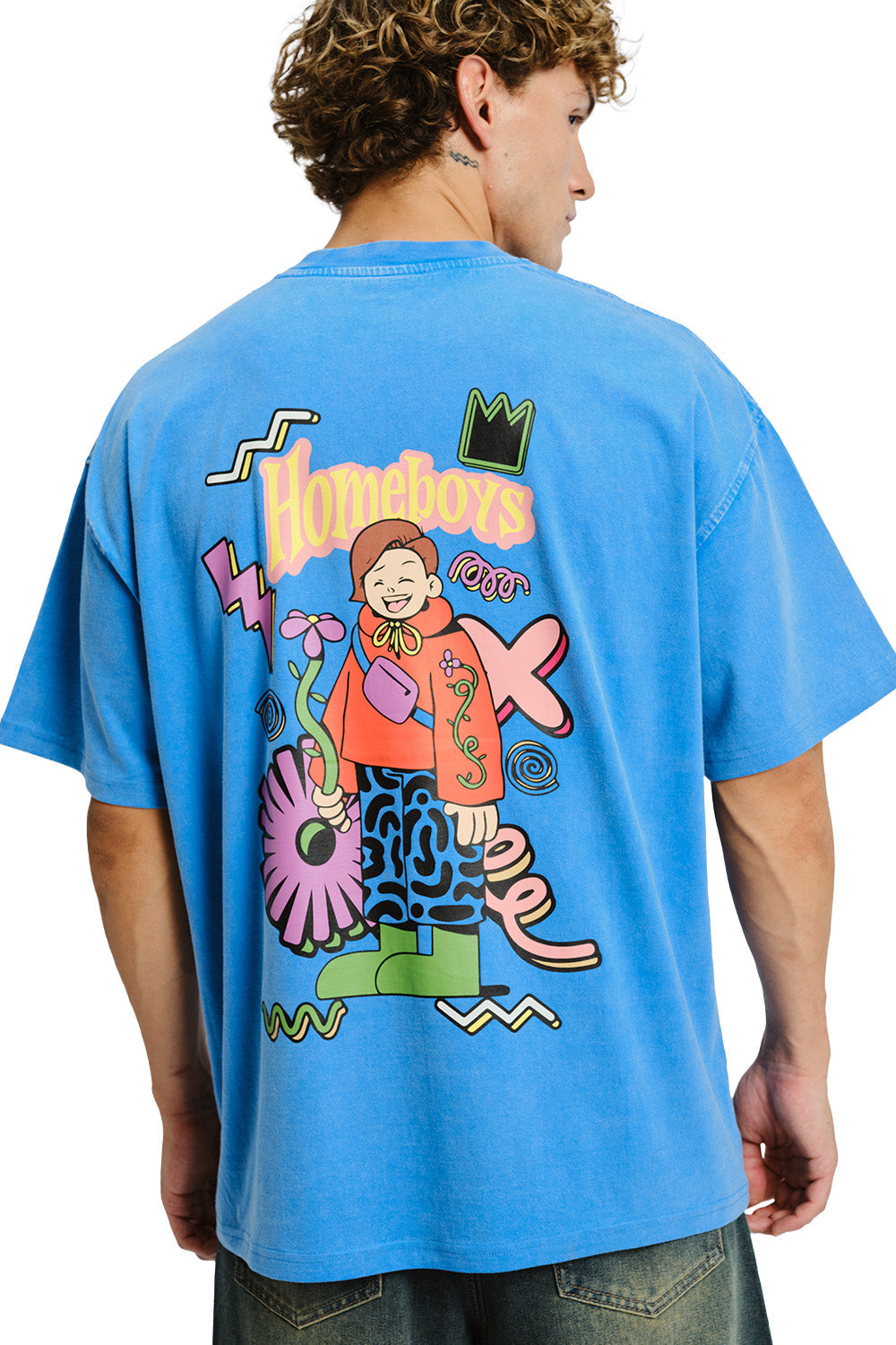 Homeboys Faded Blue Oversized T-shirt