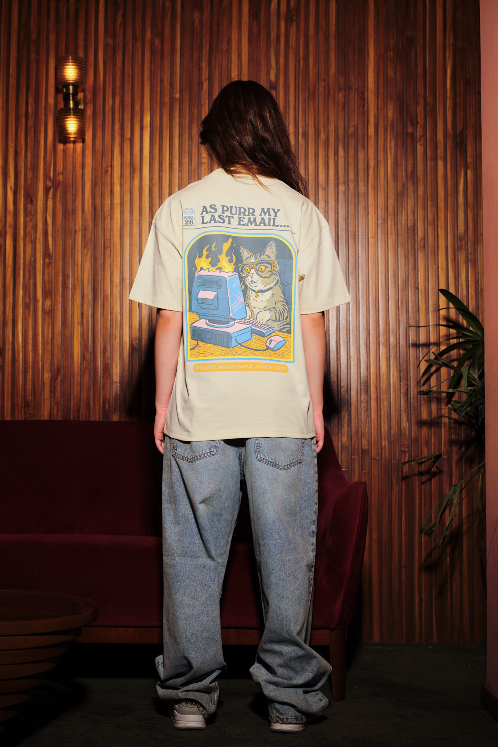Purred Emails Oversized T-shirt