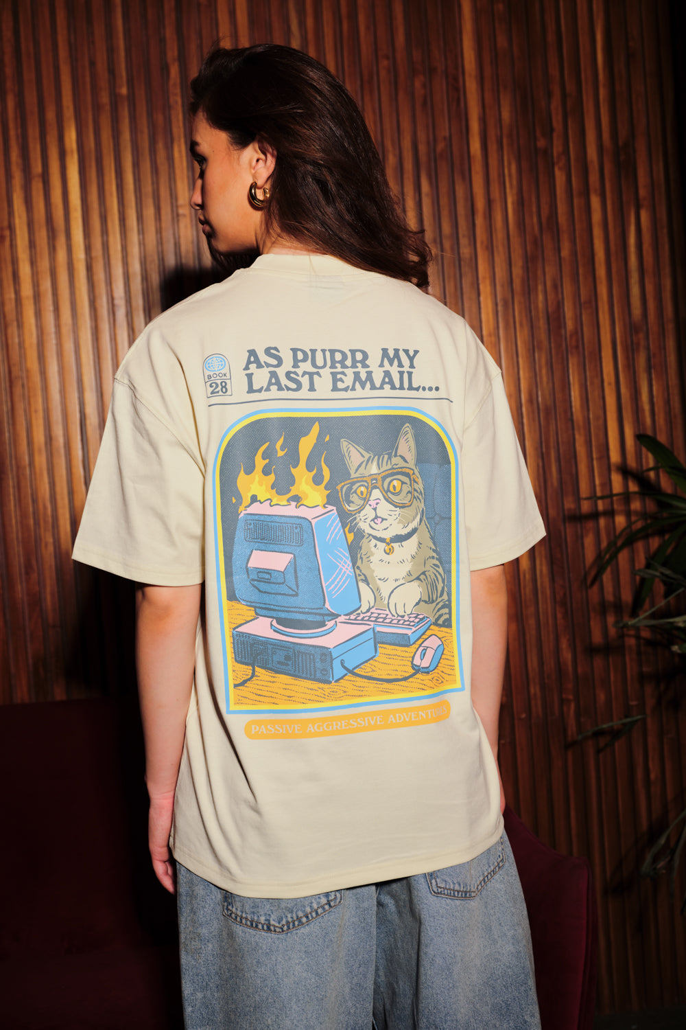 Purred Emails Oversized T-shirt
