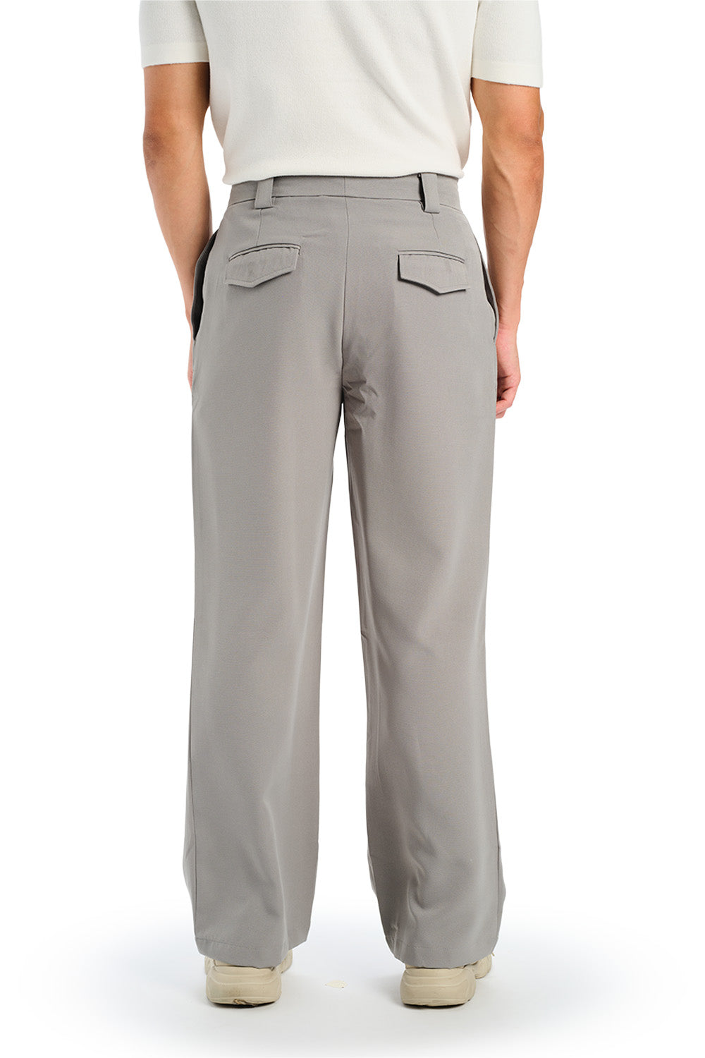 Grey Loose Fit Tailored Trouser