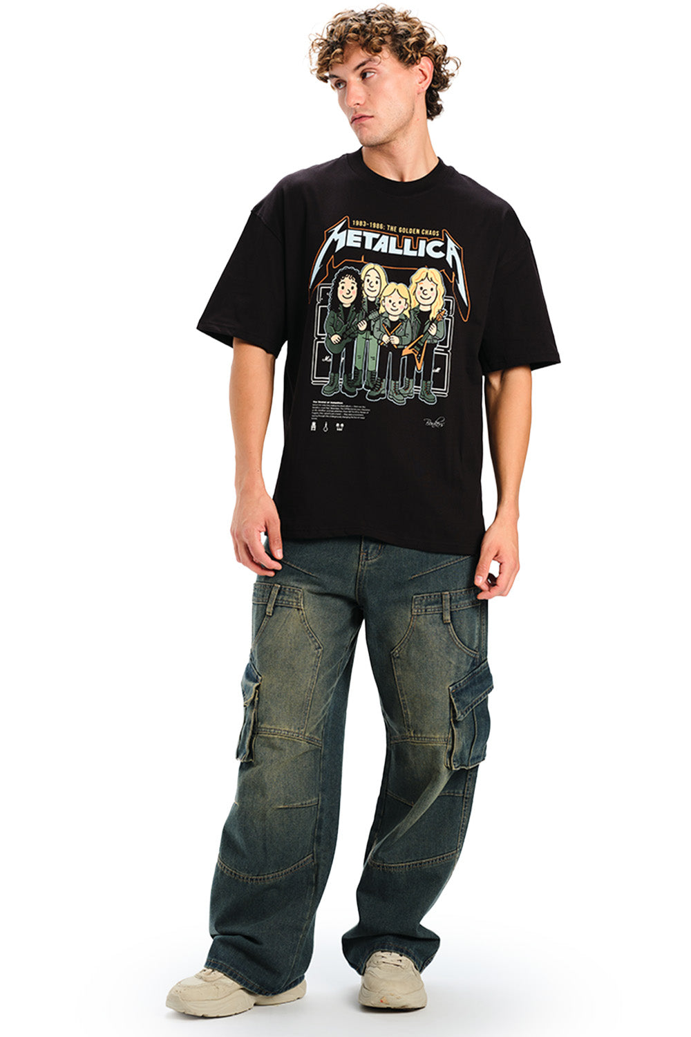 Metallica Black Golden Chaos Oversized T-shirt