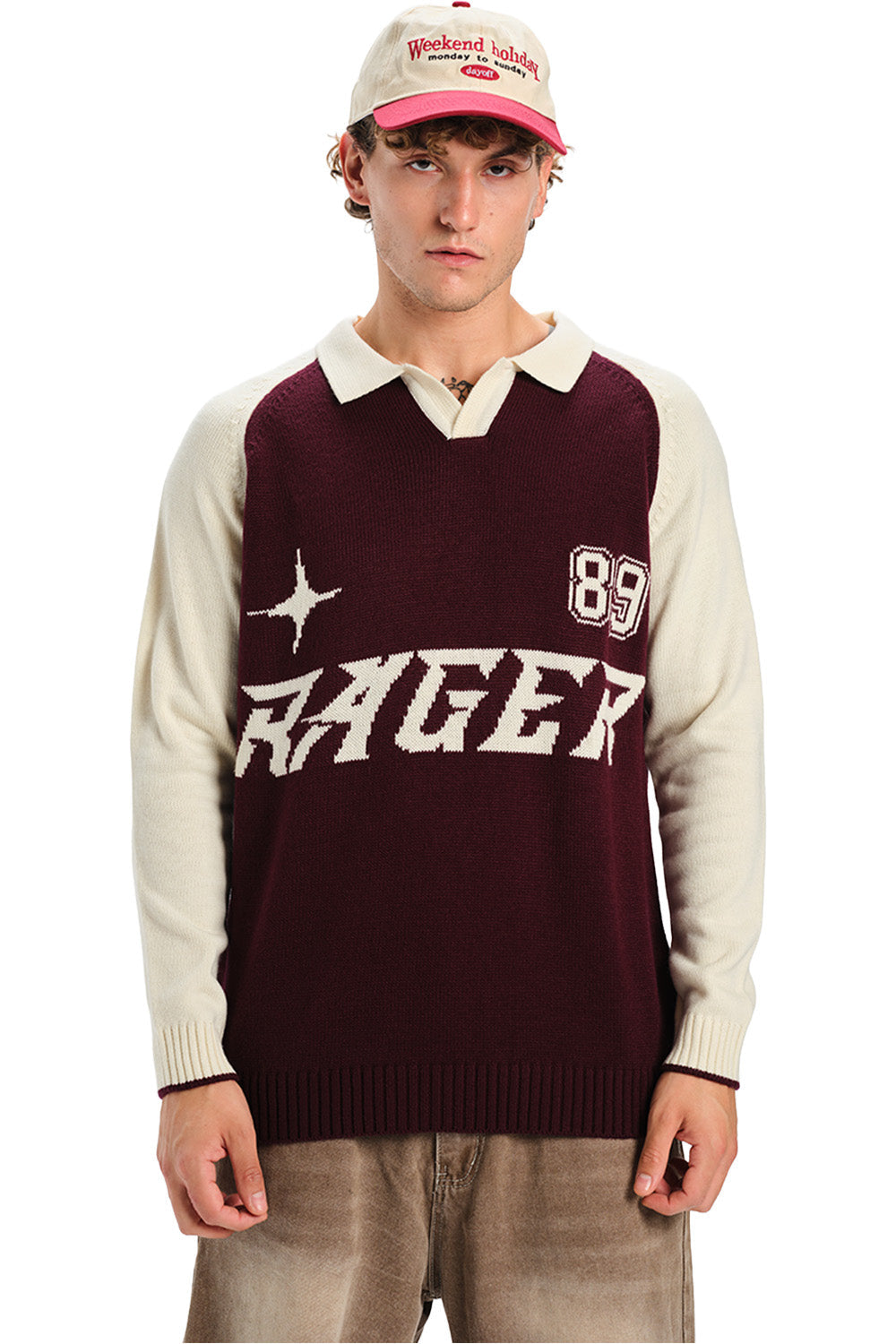 Rager Full Sleeve Knit Polo