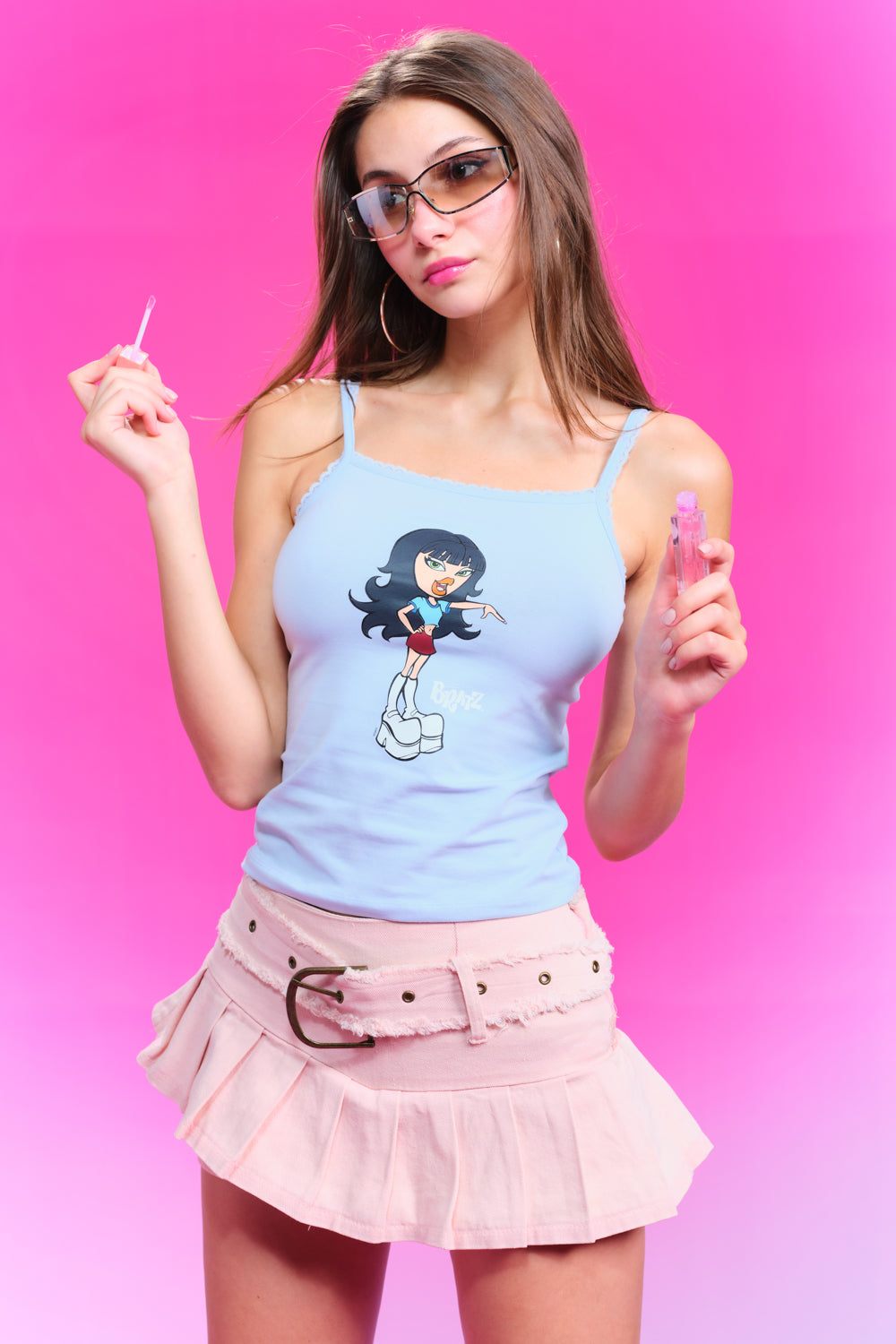 Always Bratty Laced Trimmed Strappy Top