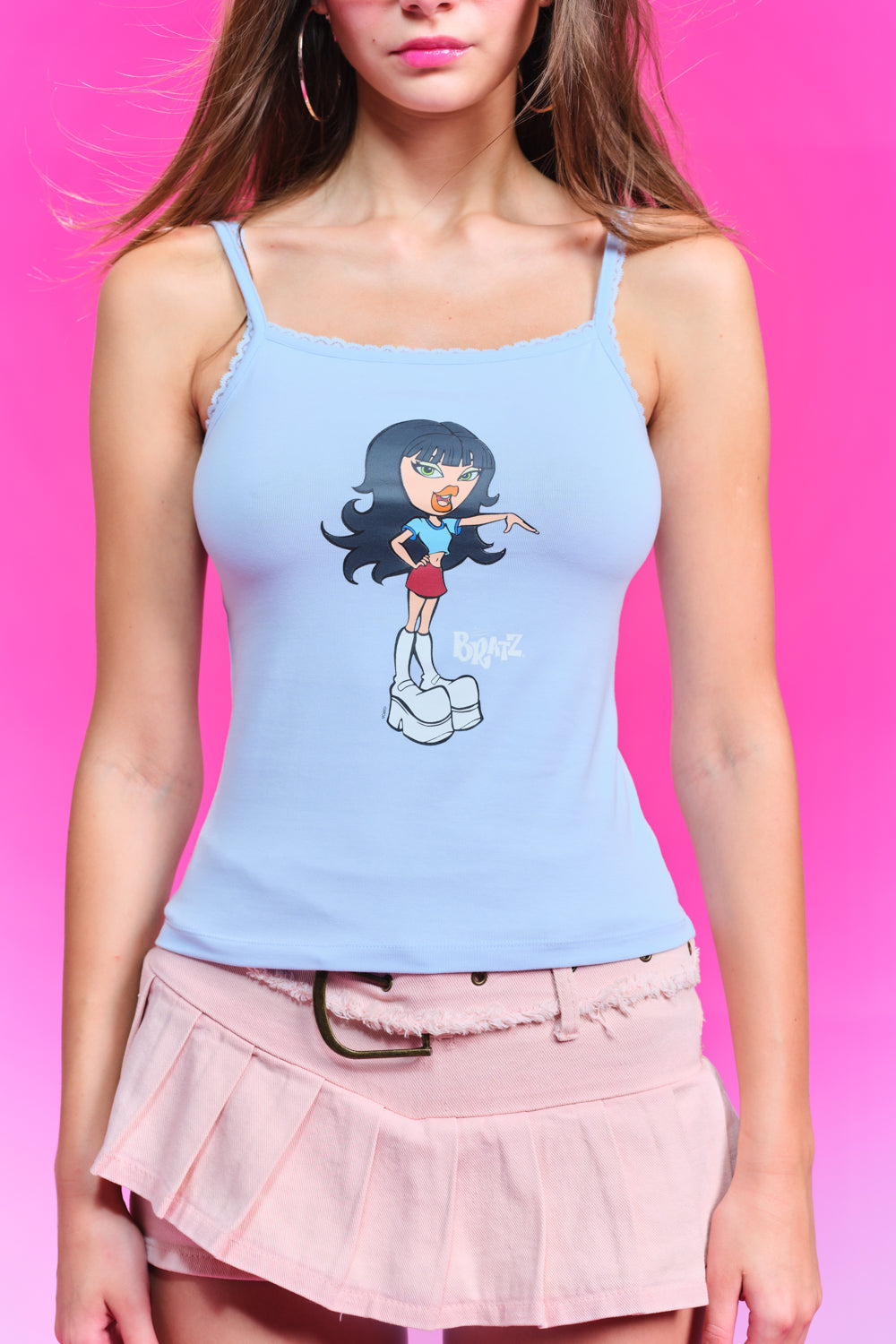 Always Bratty Laced Trimmed Strappy Top