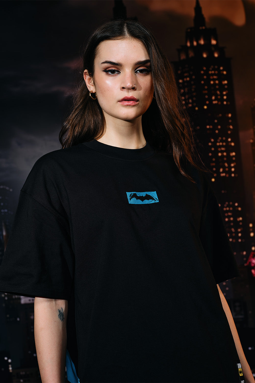 Bat In Dark Oversized T-shirt