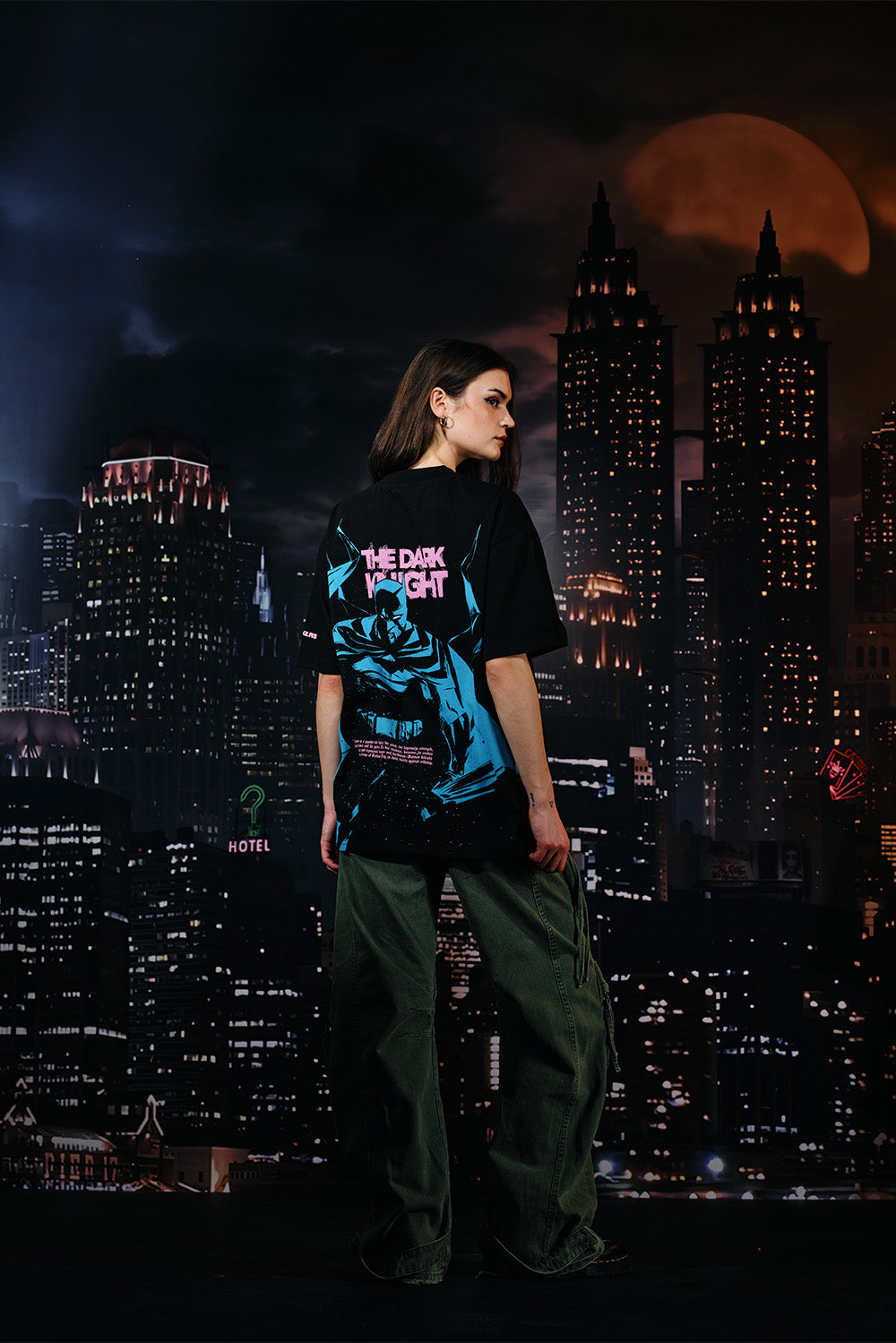 Bat In Dark Oversized T-shirt