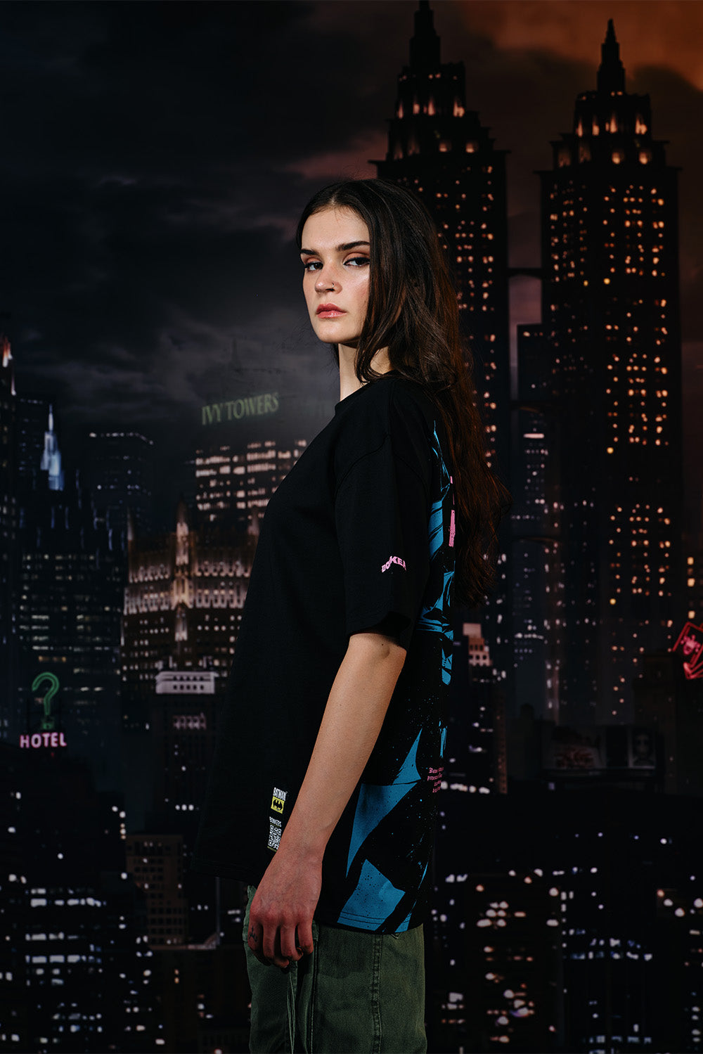 Bat In Dark Oversized T-shirt