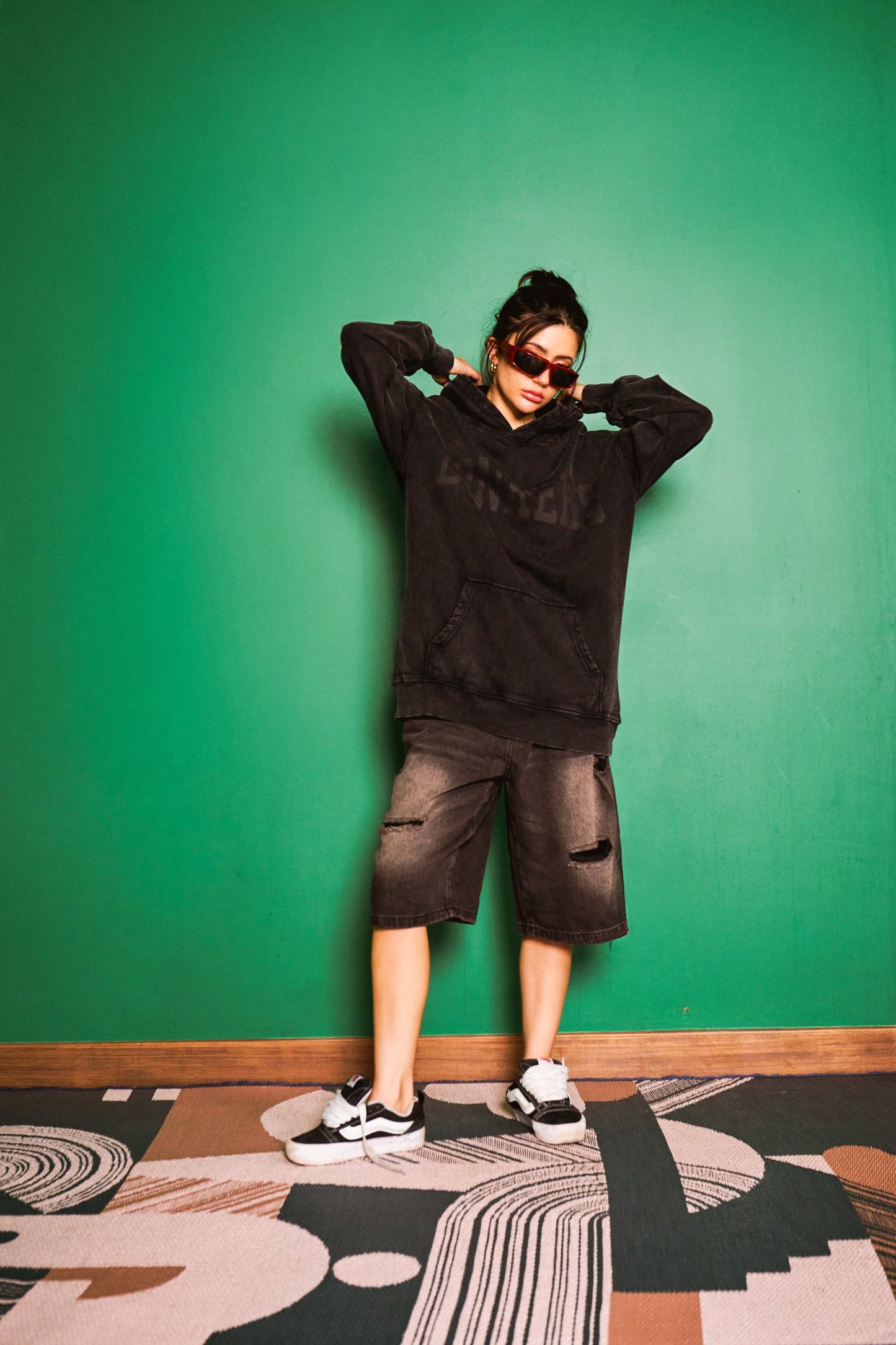 Black Faded Signature Soft Hoodie