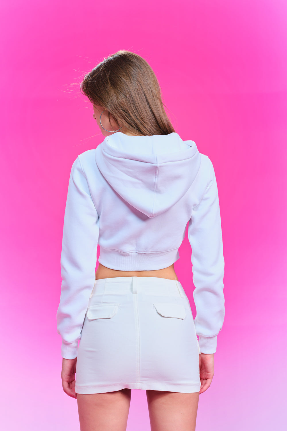 Bratz Dolled Rhinestone Crop Zipper