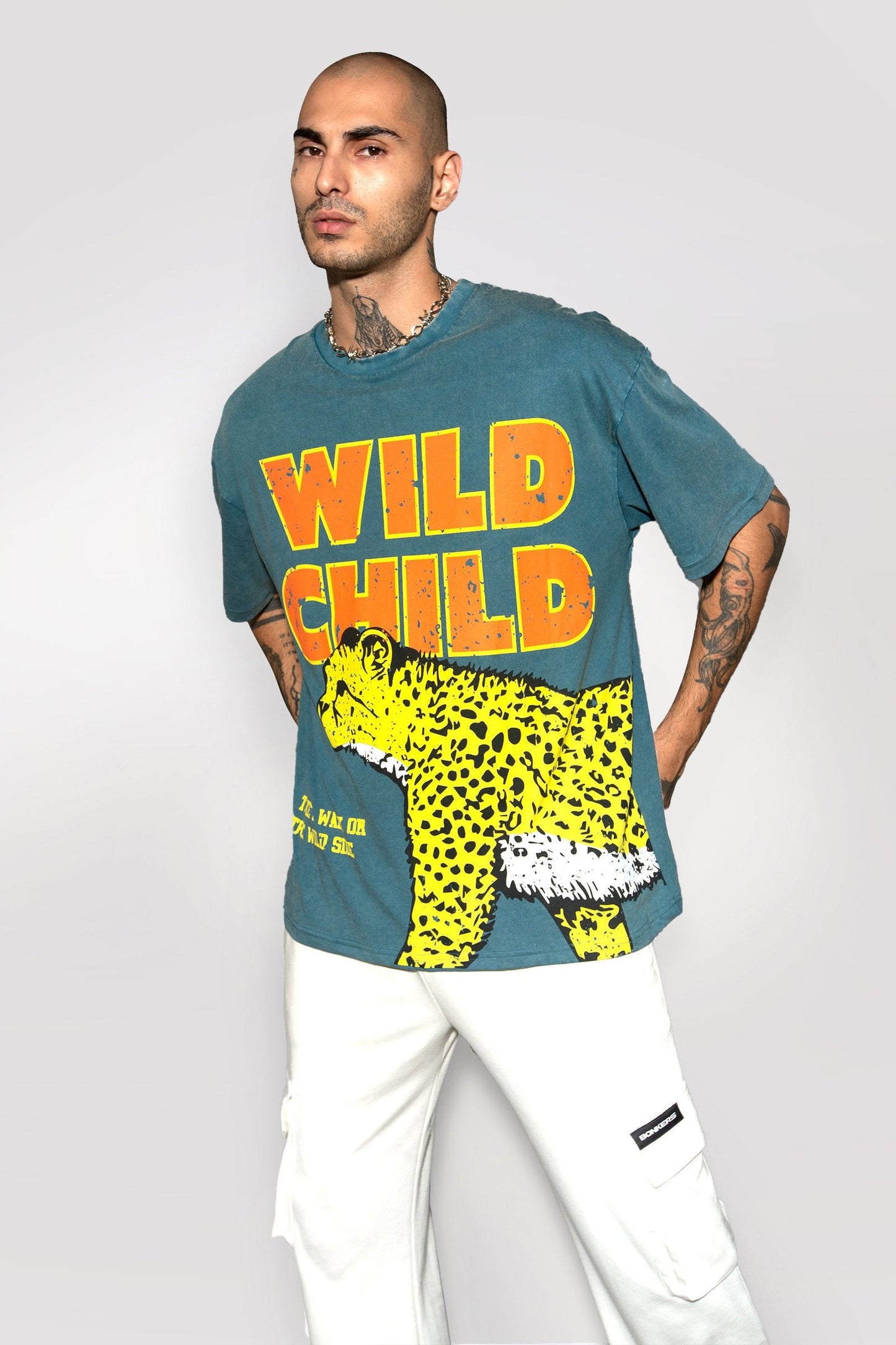 Untamed Faded Effect Oversized T-Shirt