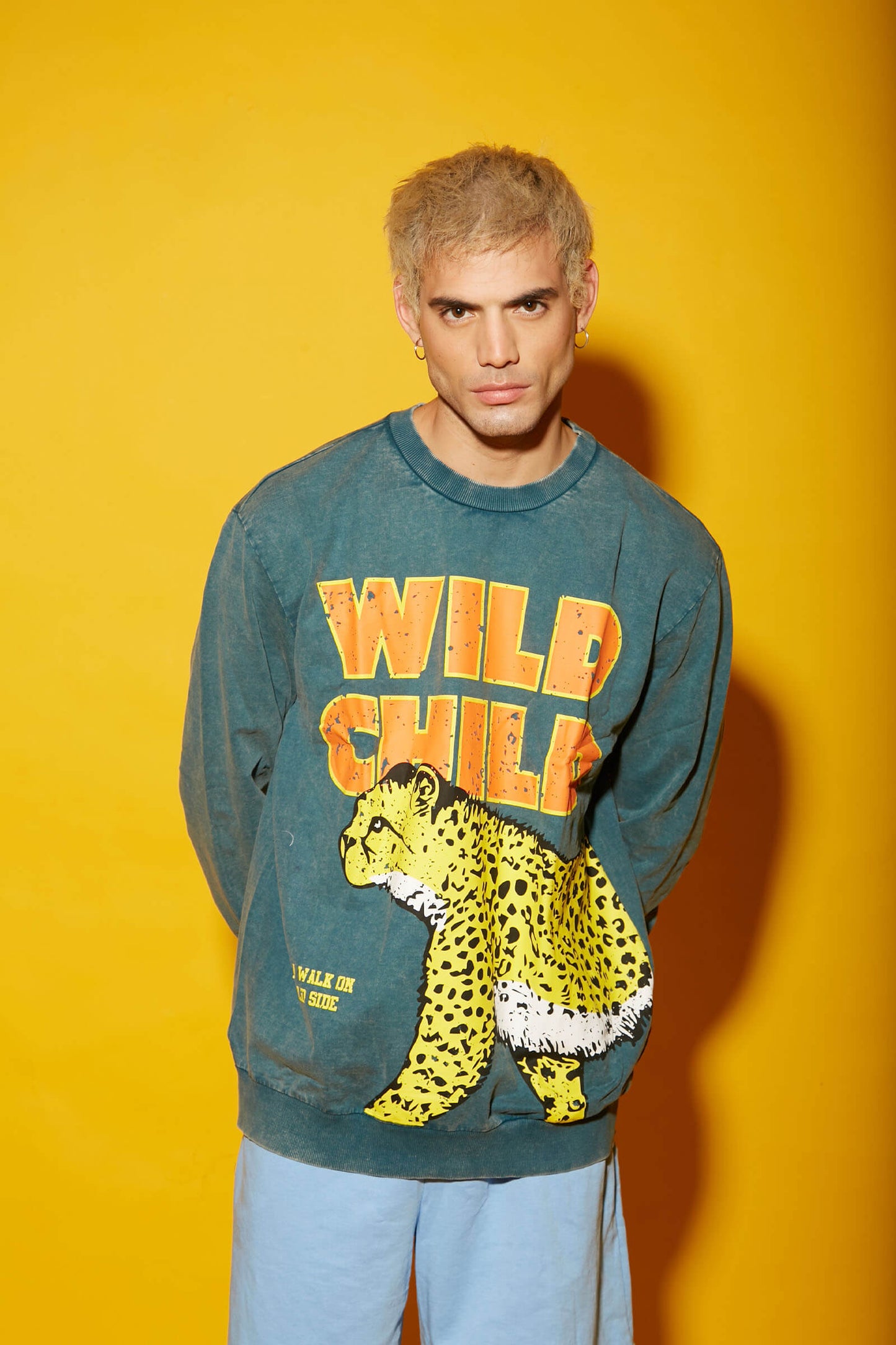 Untamed Faded Effect Heavyweight Sweatshirt