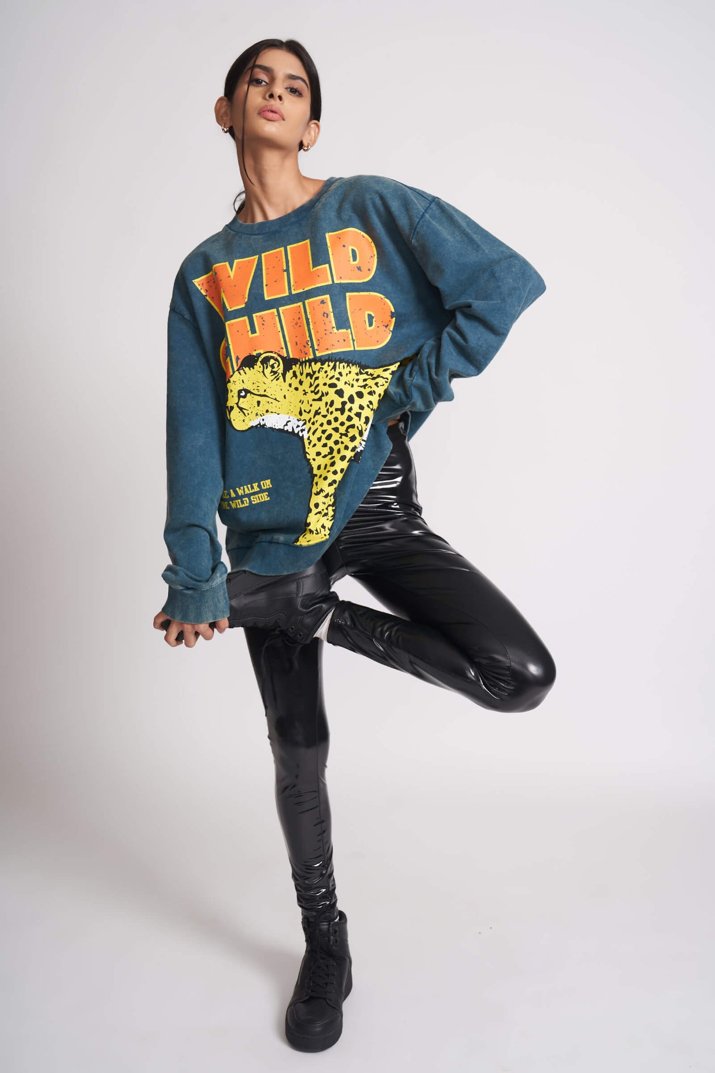 Untamed Faded Effect Heavyweight Sweatshirt