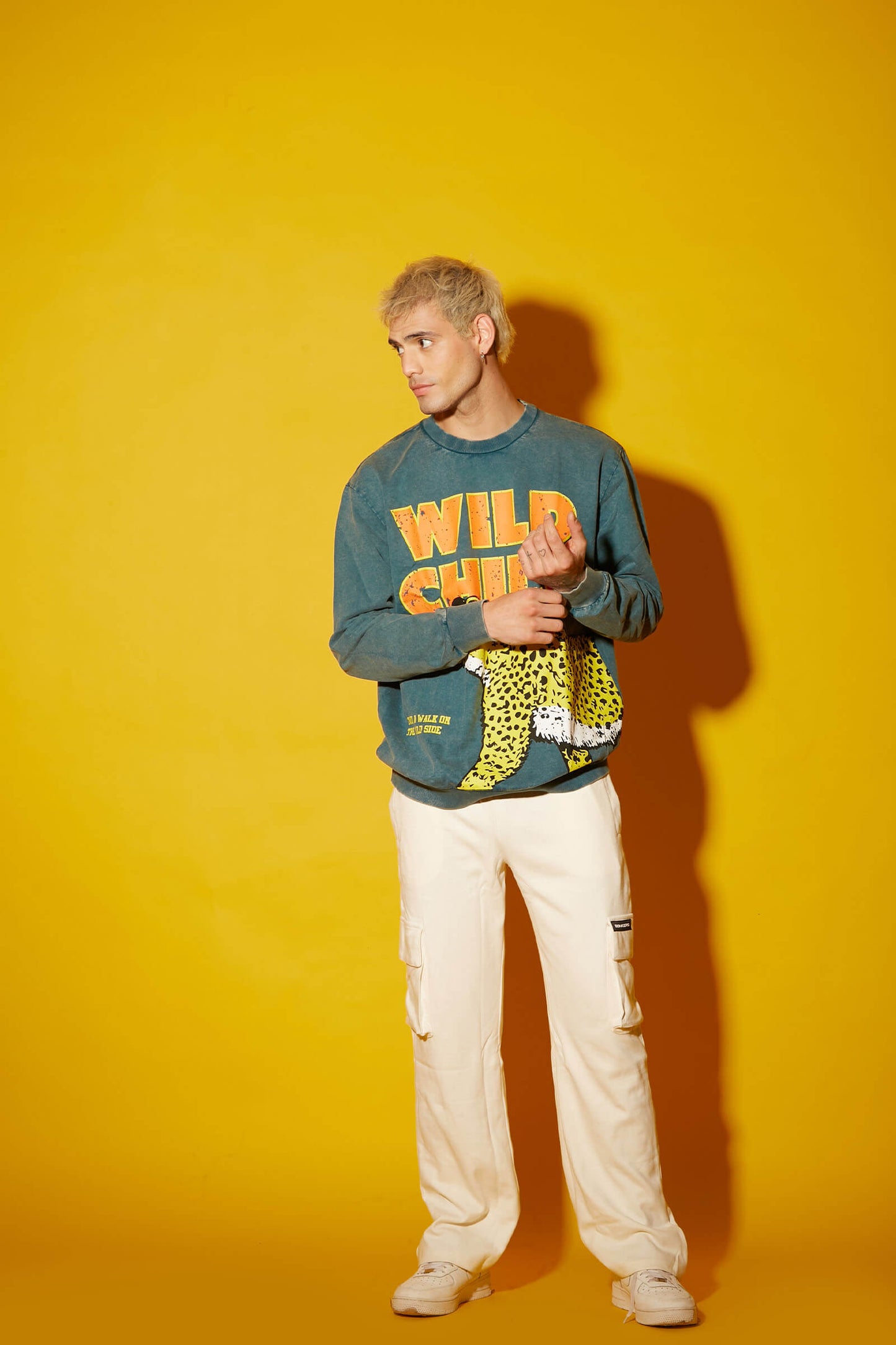 Untamed Faded Effect Heavyweight Sweatshirt