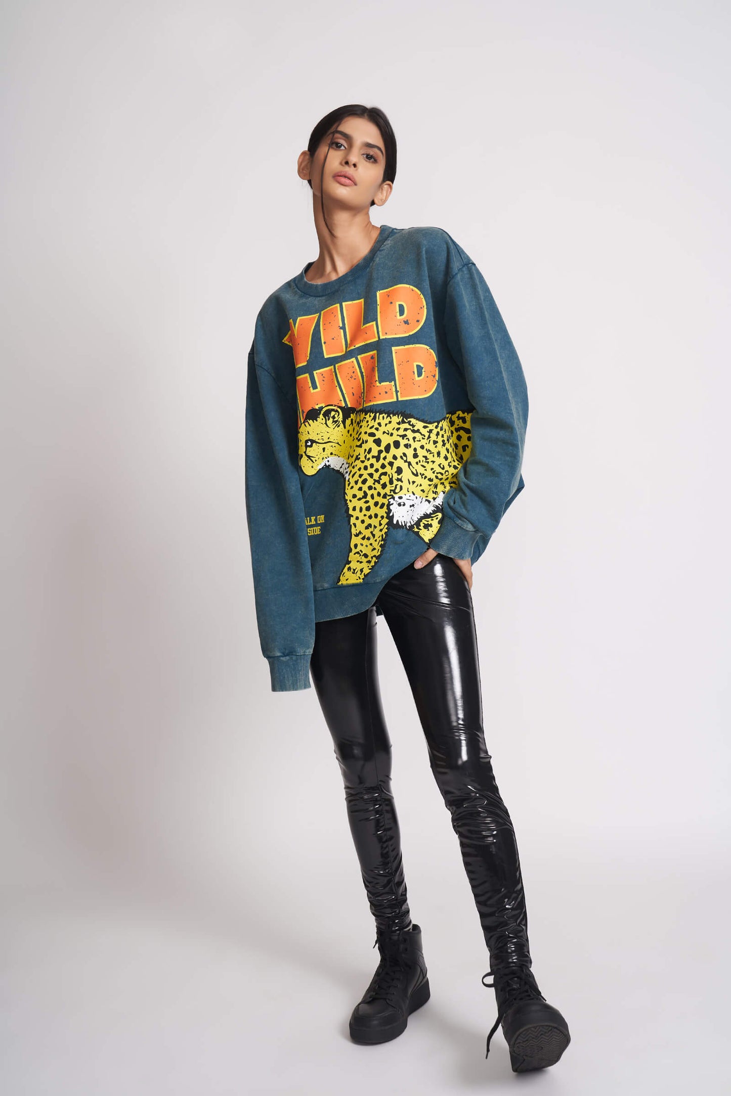 Untamed Faded Effect Heavyweight Sweatshirt