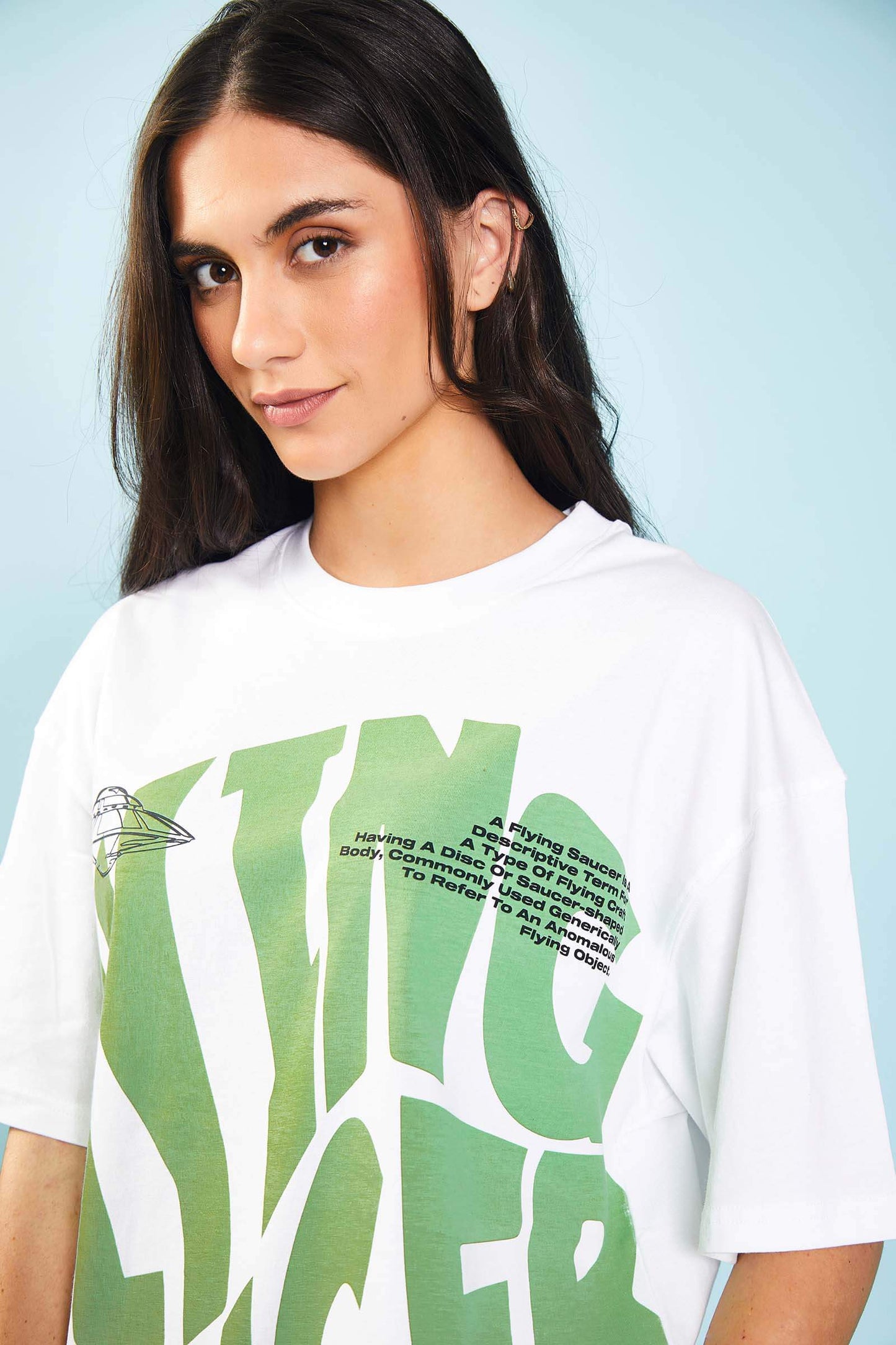 Flying Saucer Oversized T-Shirt