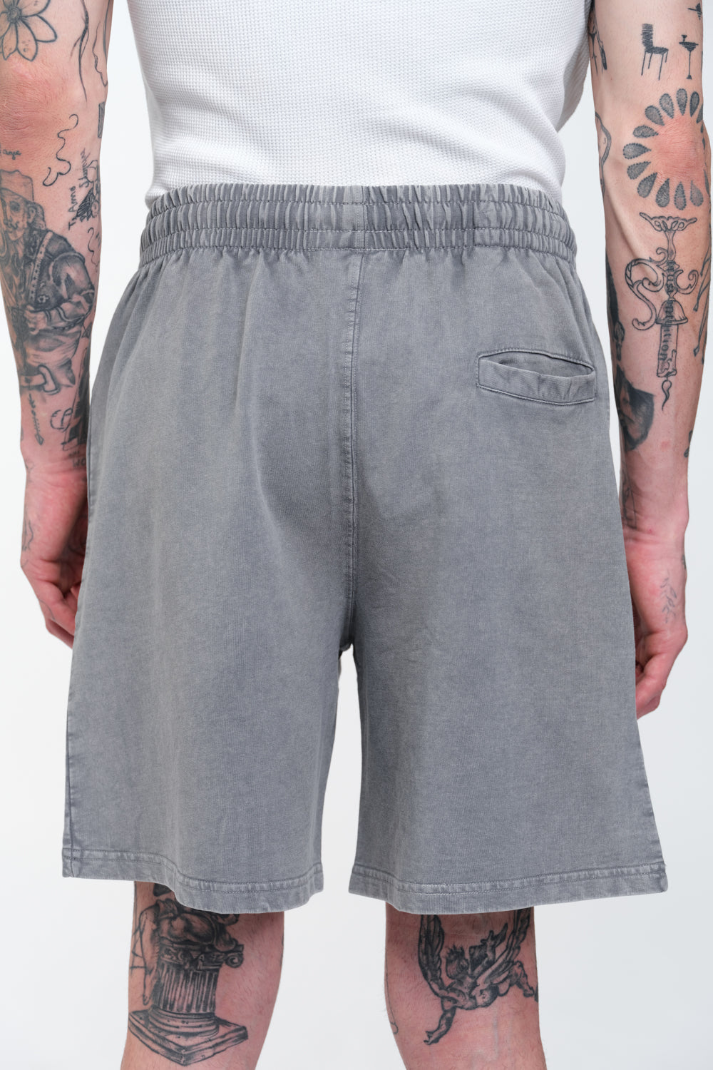 Grey Heavyweight Faded Shorts