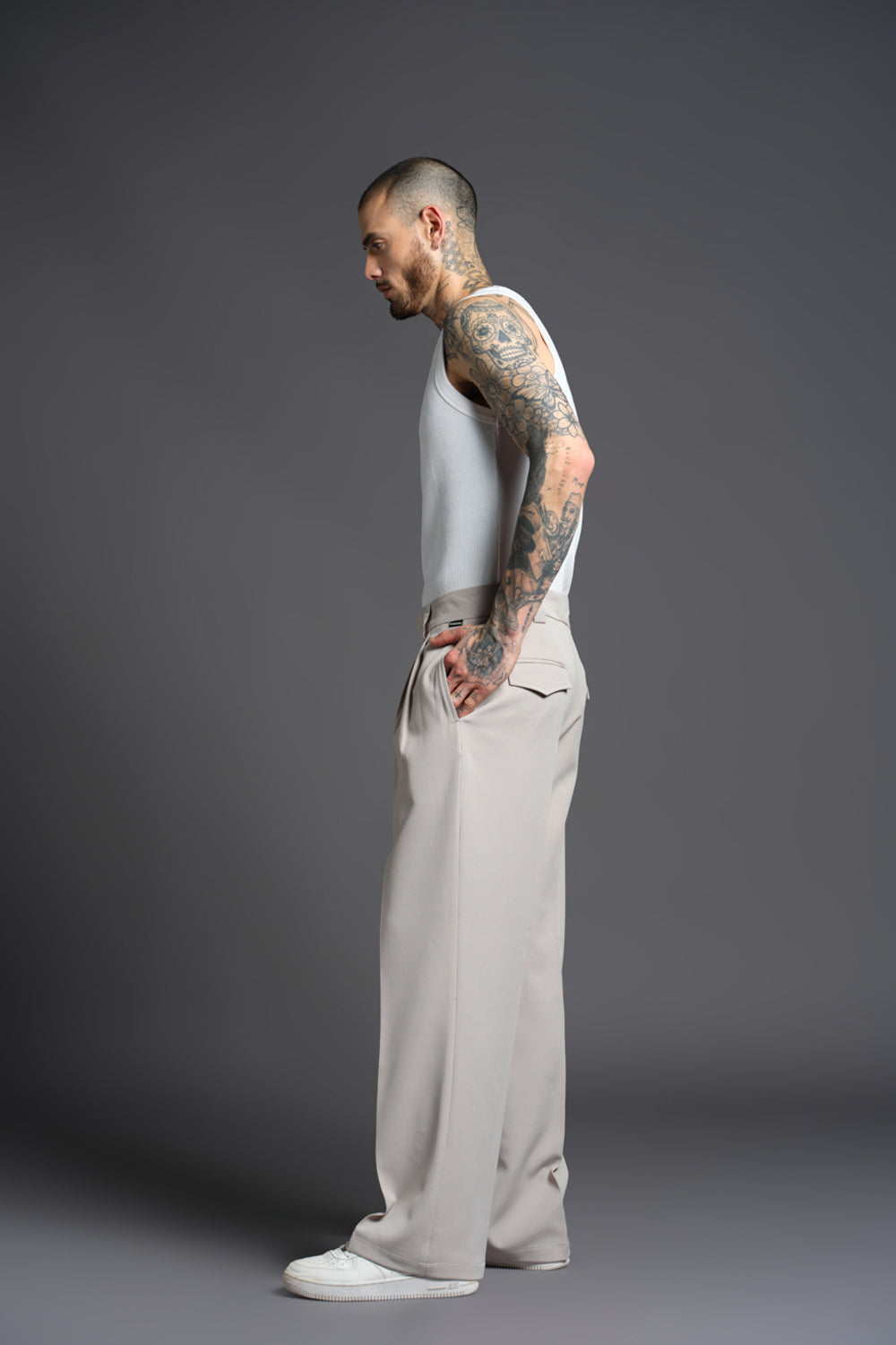 Moonstone Loose Fit Tailored Trouser
