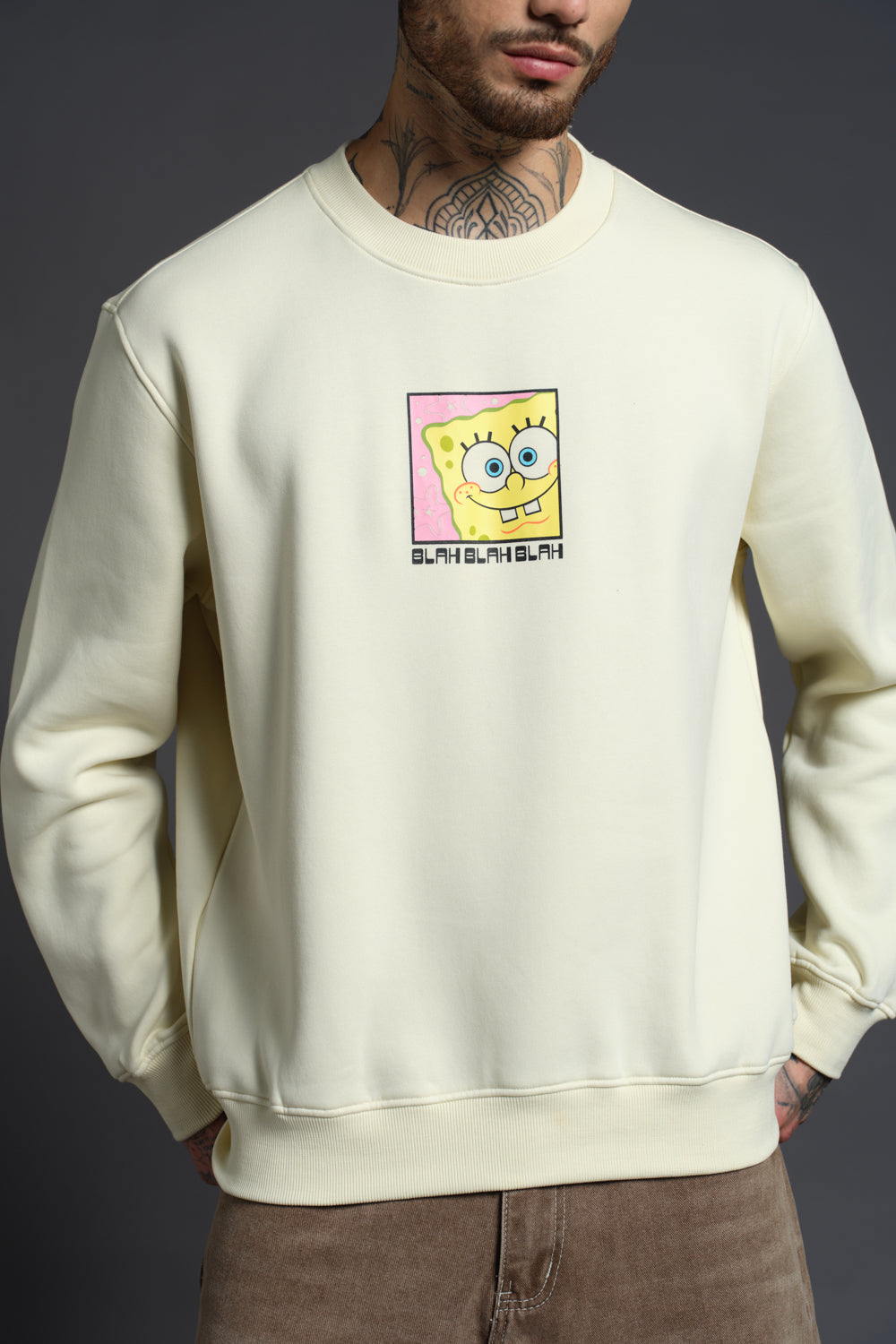 Off White SpongeBob Sweatshirt