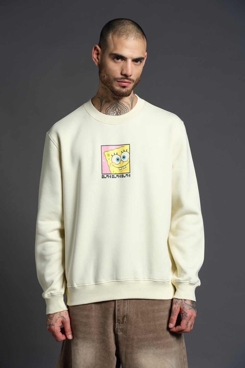 Off White SpongeBob Sweatshirt