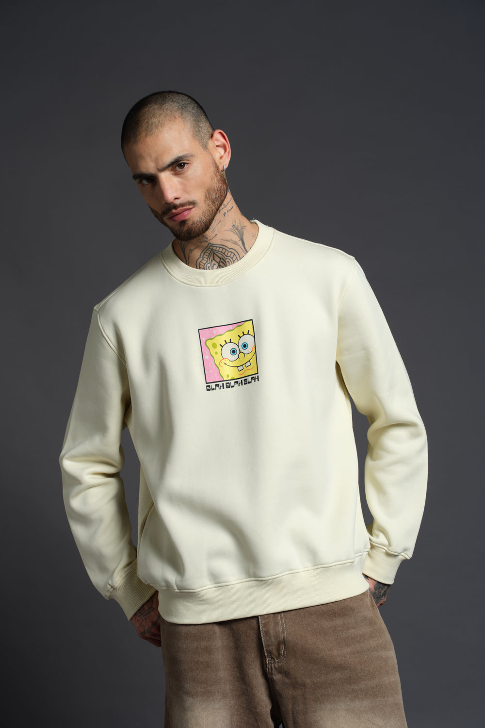 Off White SpongeBob Sweatshirt