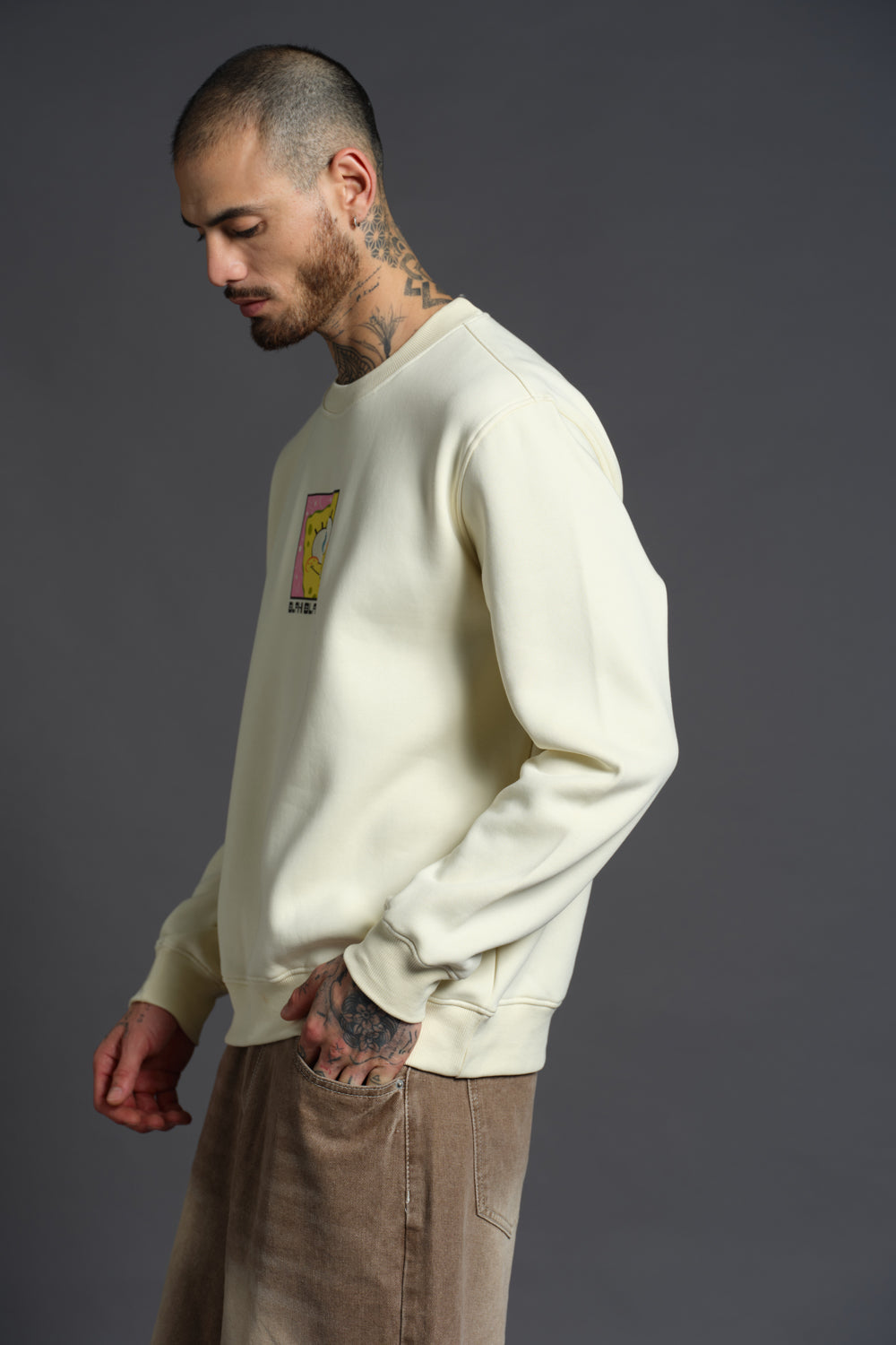Off White SpongeBob Sweatshirt