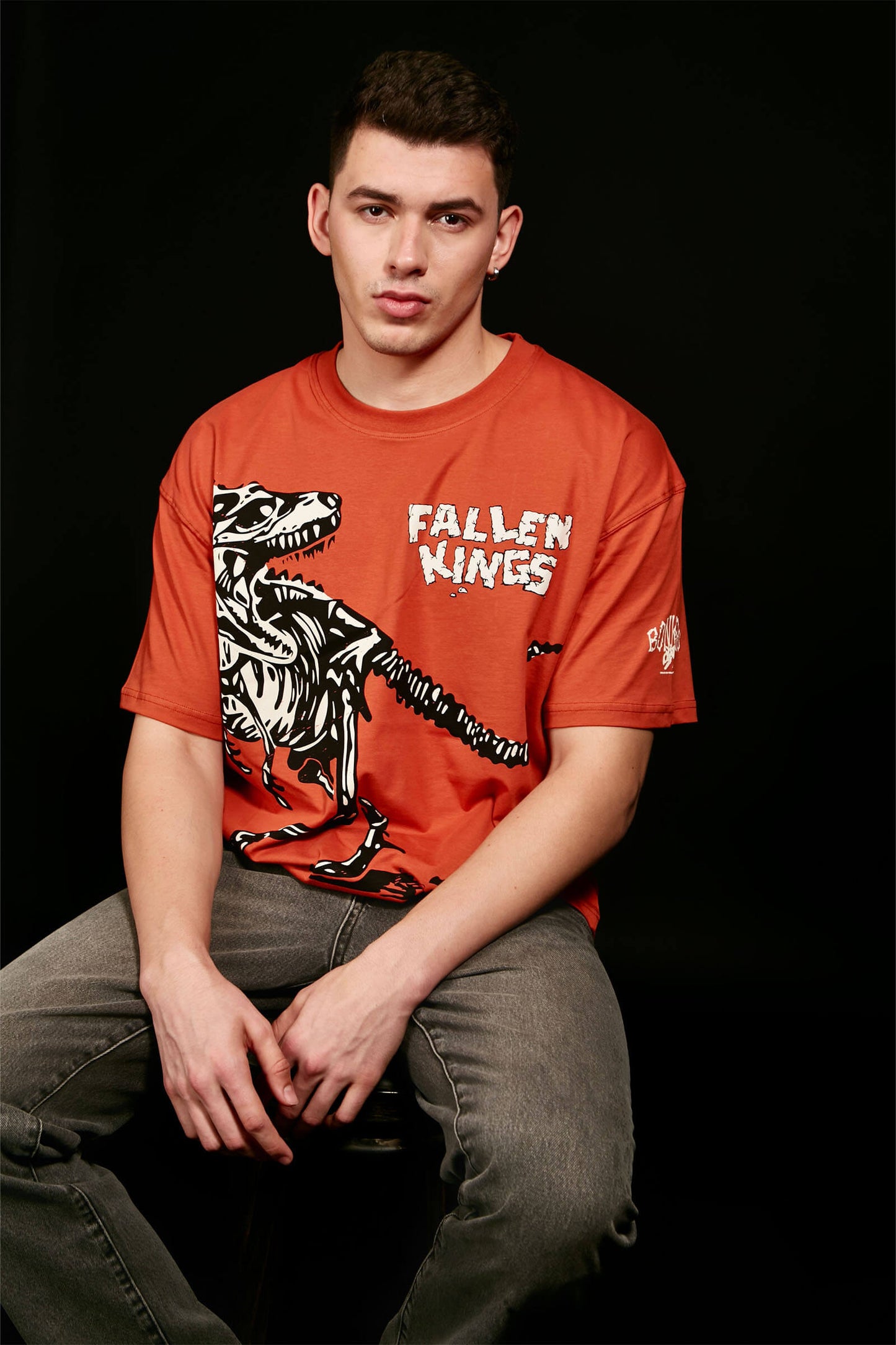 Orange Fallen Kings Oversized T-shirt
