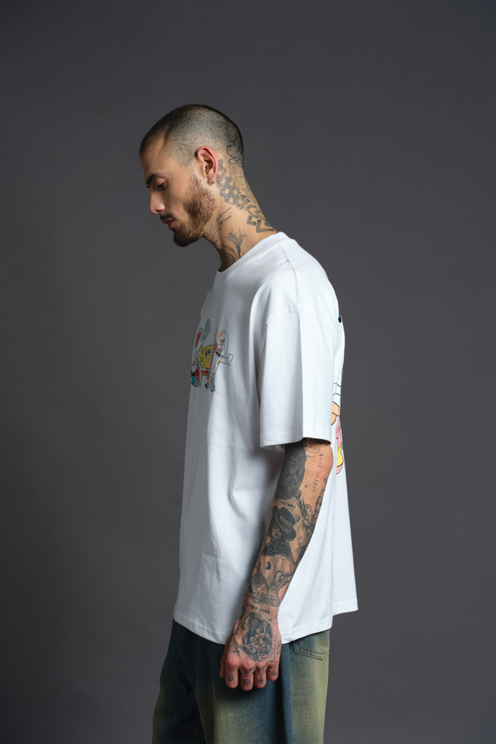 White Spongebob Be The Change T-shirt