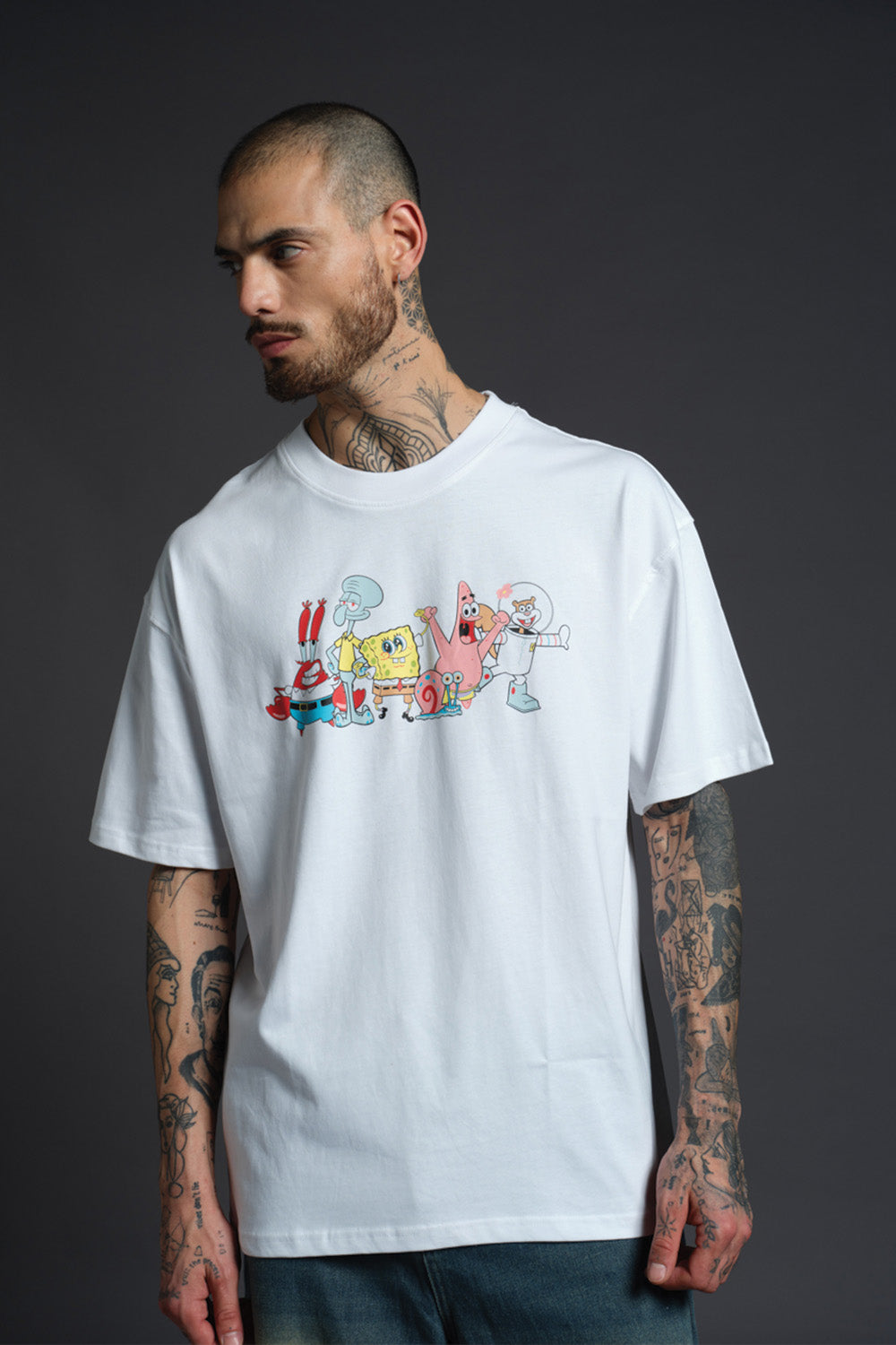 White Spongebob Be The Change T-shirt