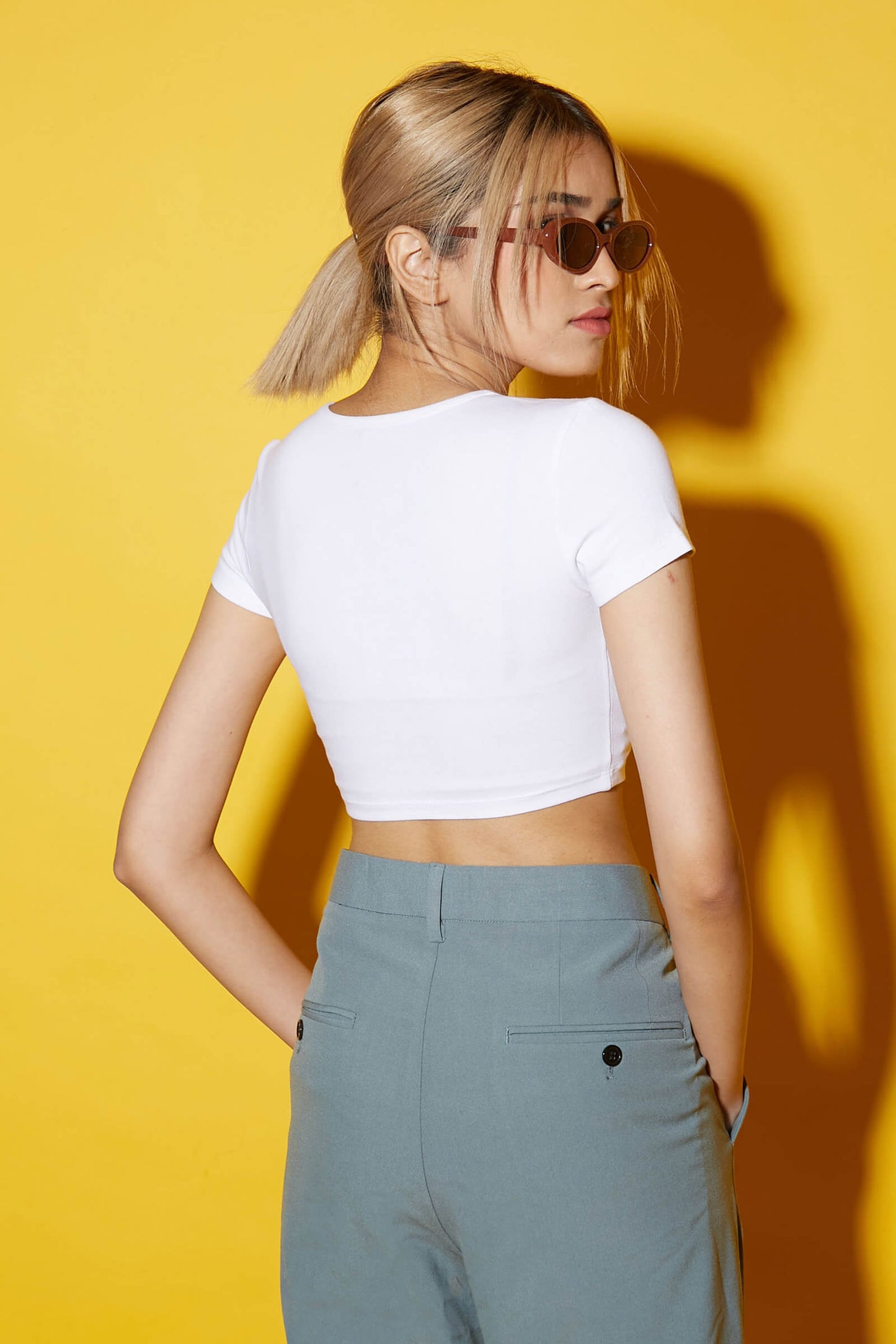 Powder White Baby Tee