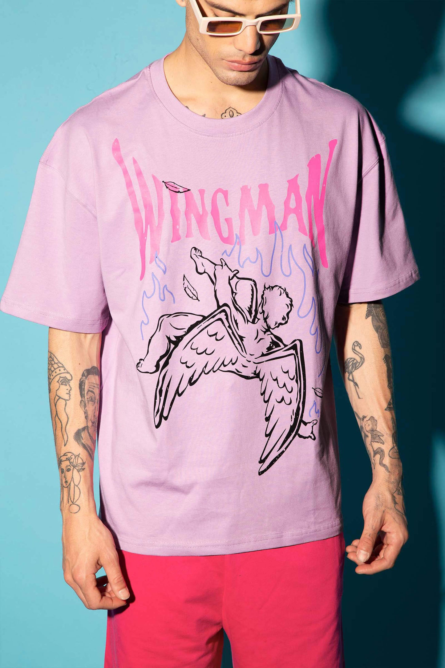 Lilac Wingman Oversized T-Shirt