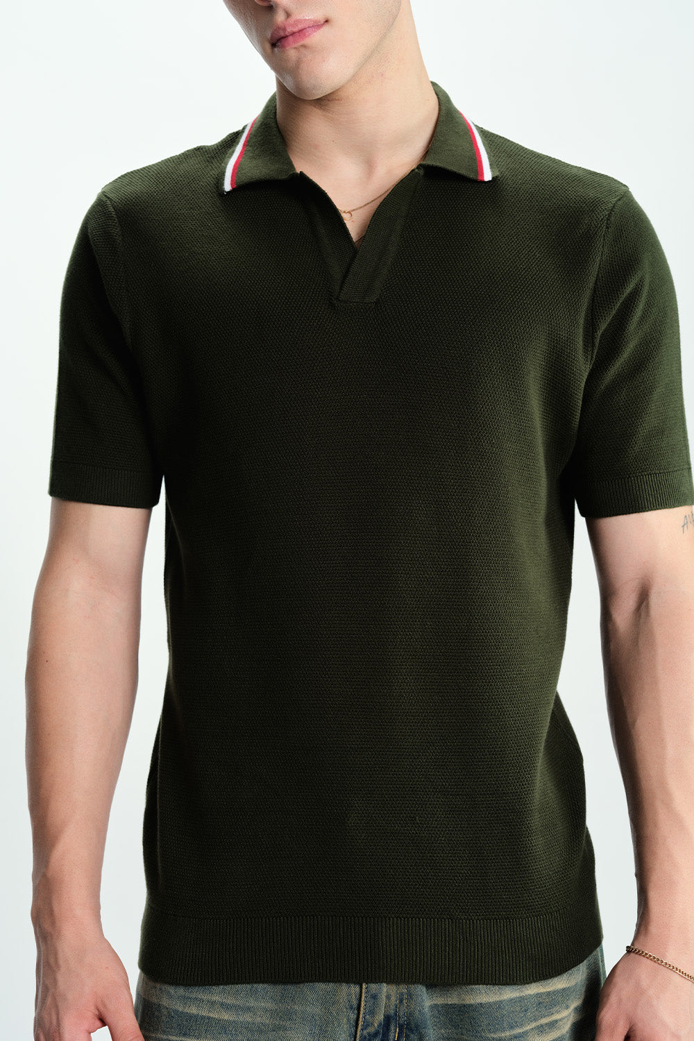 Field Olive Knit Polo