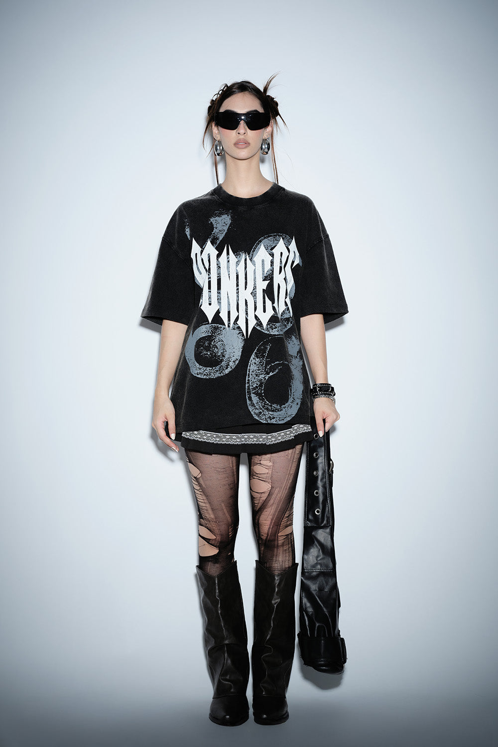 Gothic Spikes Oversized T-shirt