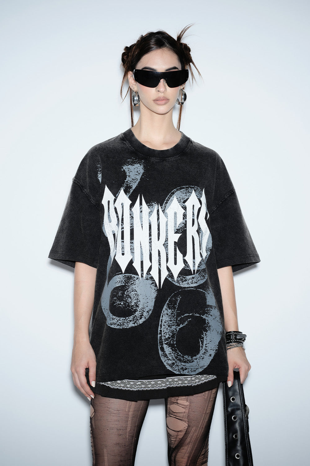 Gothic Spikes Oversized T-shirt