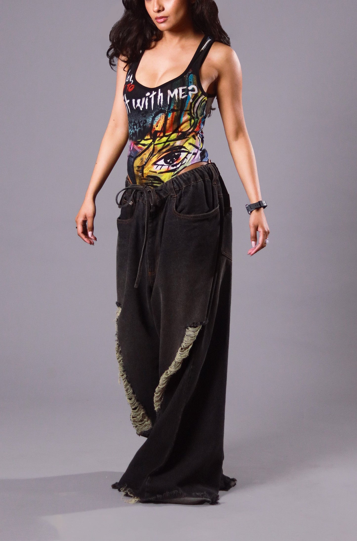 HUEMN Graffiti Bodysuit