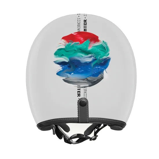 Royal Enfield Hunter 350 x HUEMN Helmet with clear visor (White)