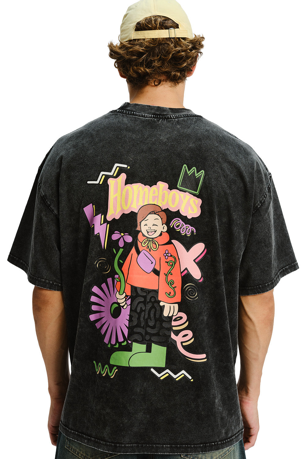 Homeboys Faded Black Oversized T-shirt