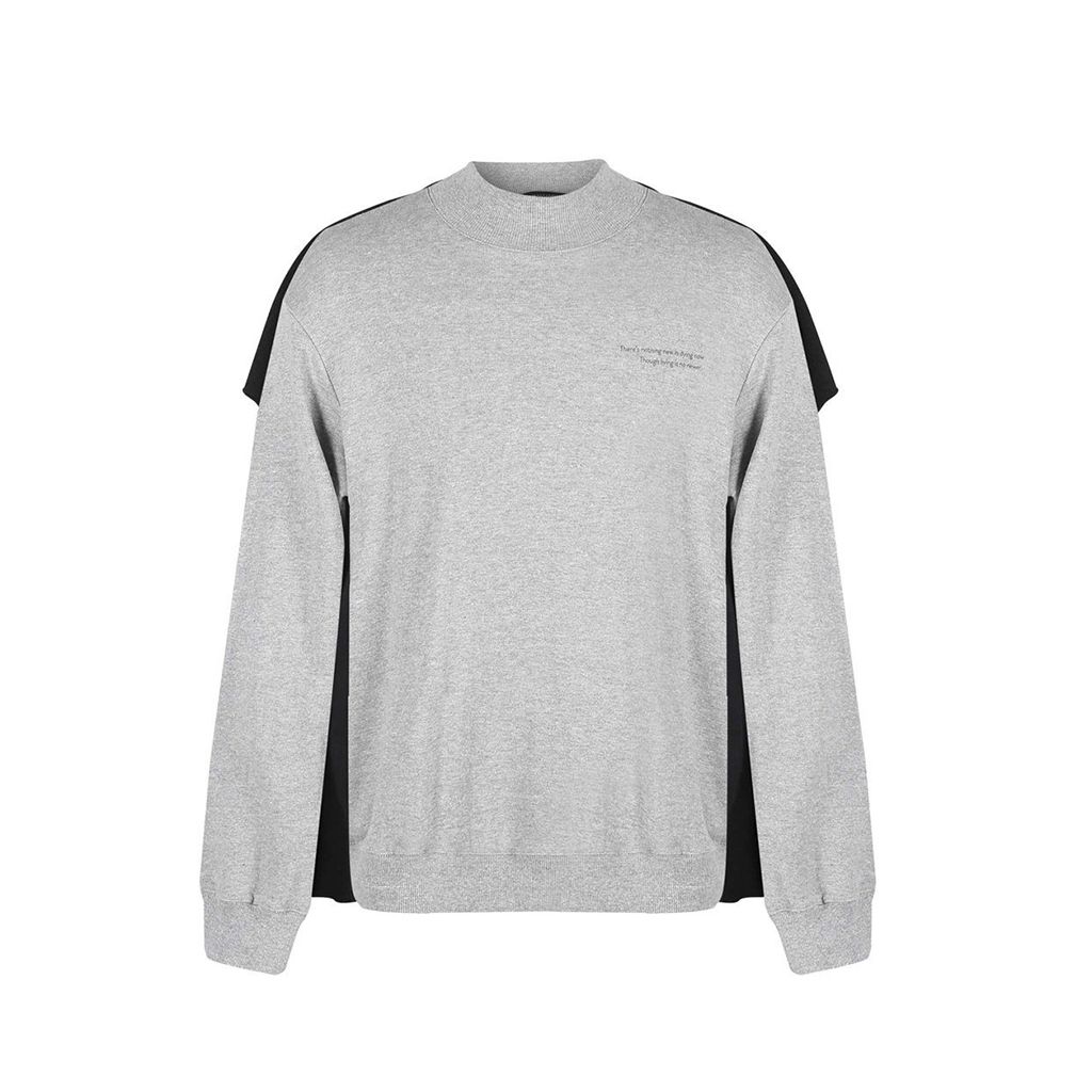 Hand-Cut Leather Spine Sweatshirt