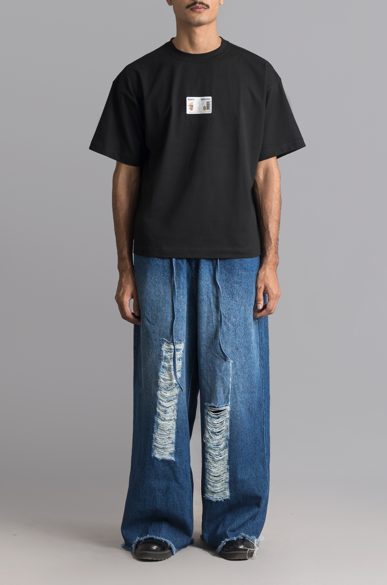 'Behaviour' ID card T-shirt (Black)