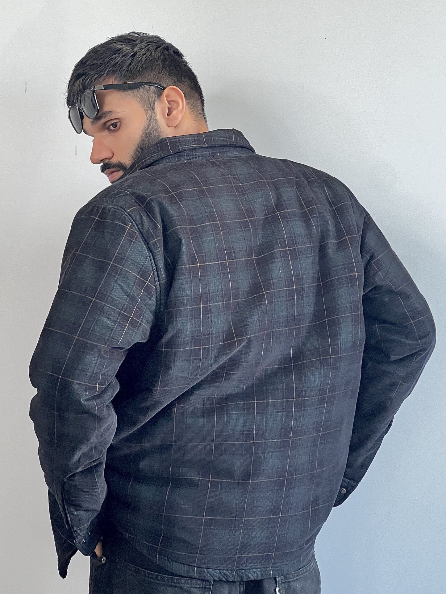 Corduroy flannel jacket - Christmas green