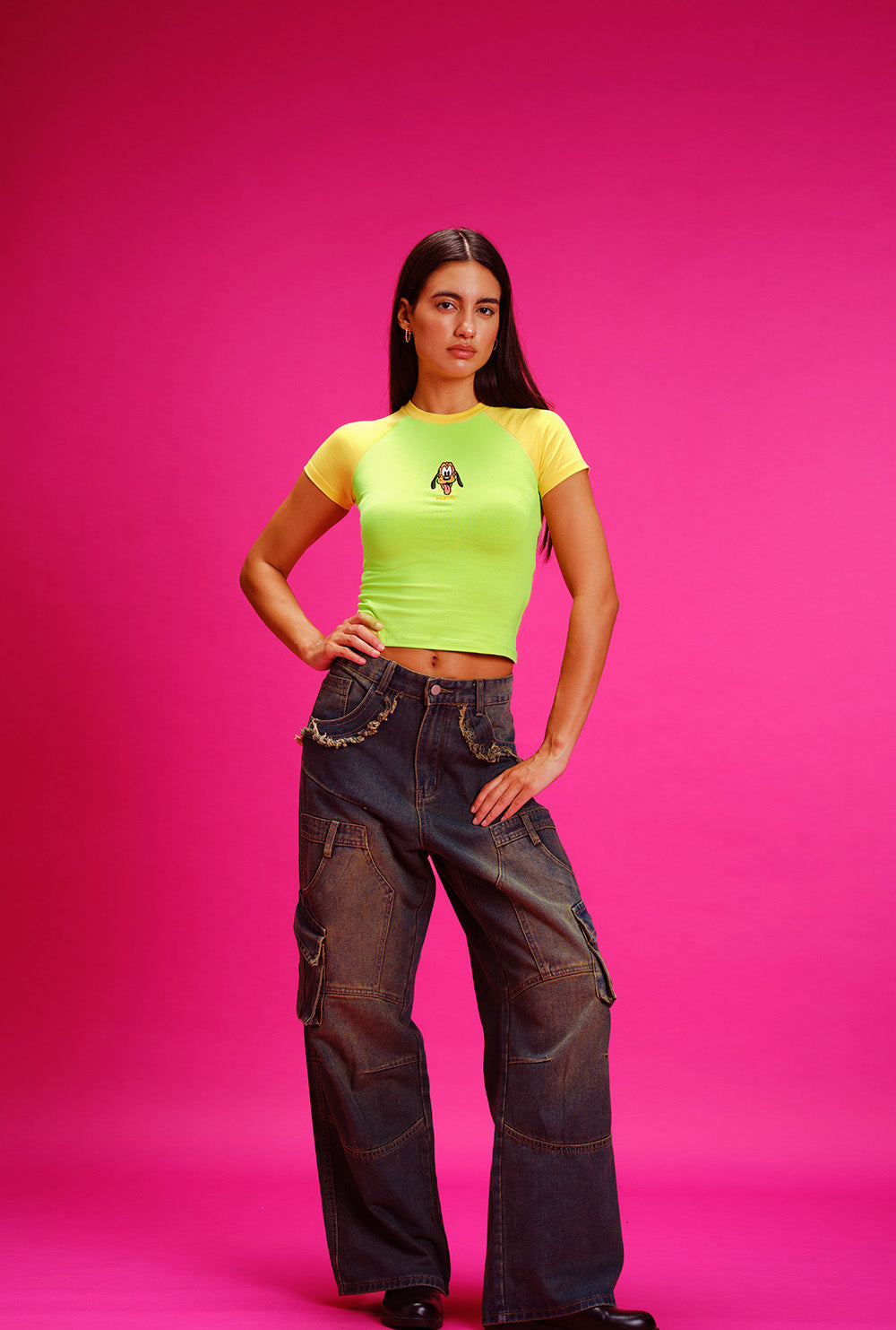 Loyal Pluto Raglan Sleeves Baby Tee