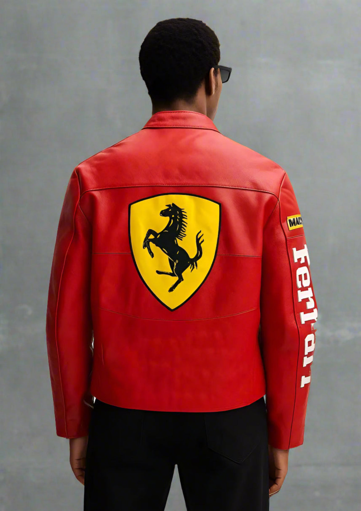 Ferrari Red Leather Racing Jacket – Iconic F1 Streetwear by Mercy Wear - Prime Fitz