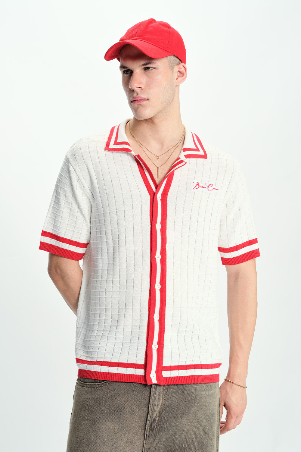 Red Grid Theory Shirt