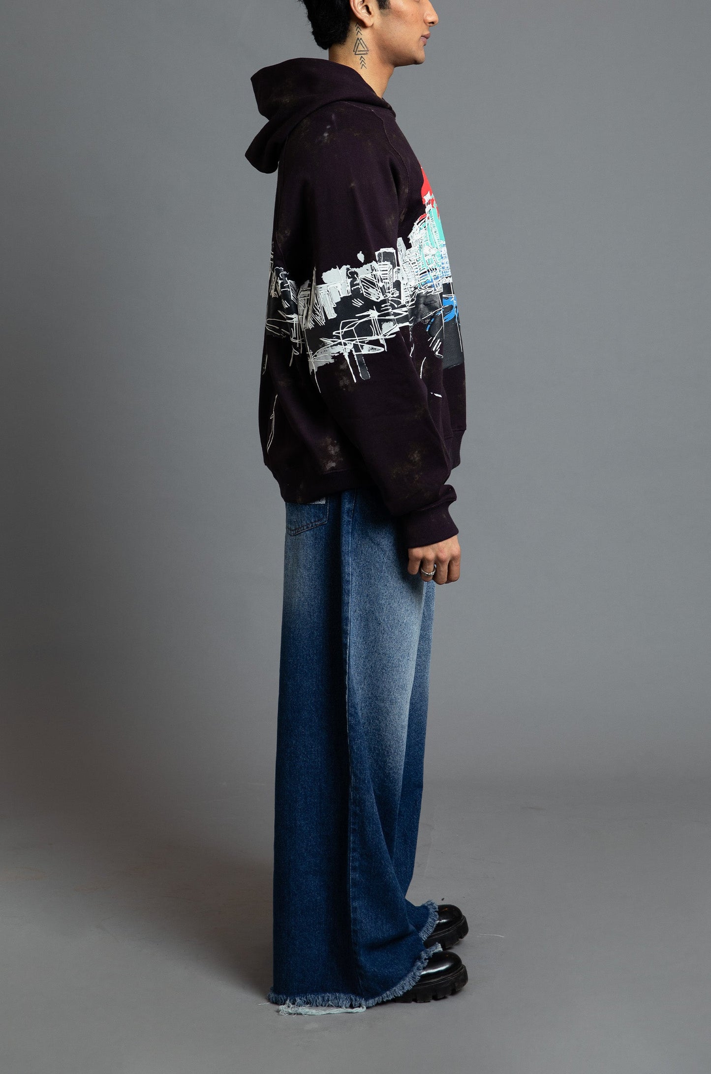 Royal Enfield Hunter 350 x HUEMN Hoodie (Dark Purple)