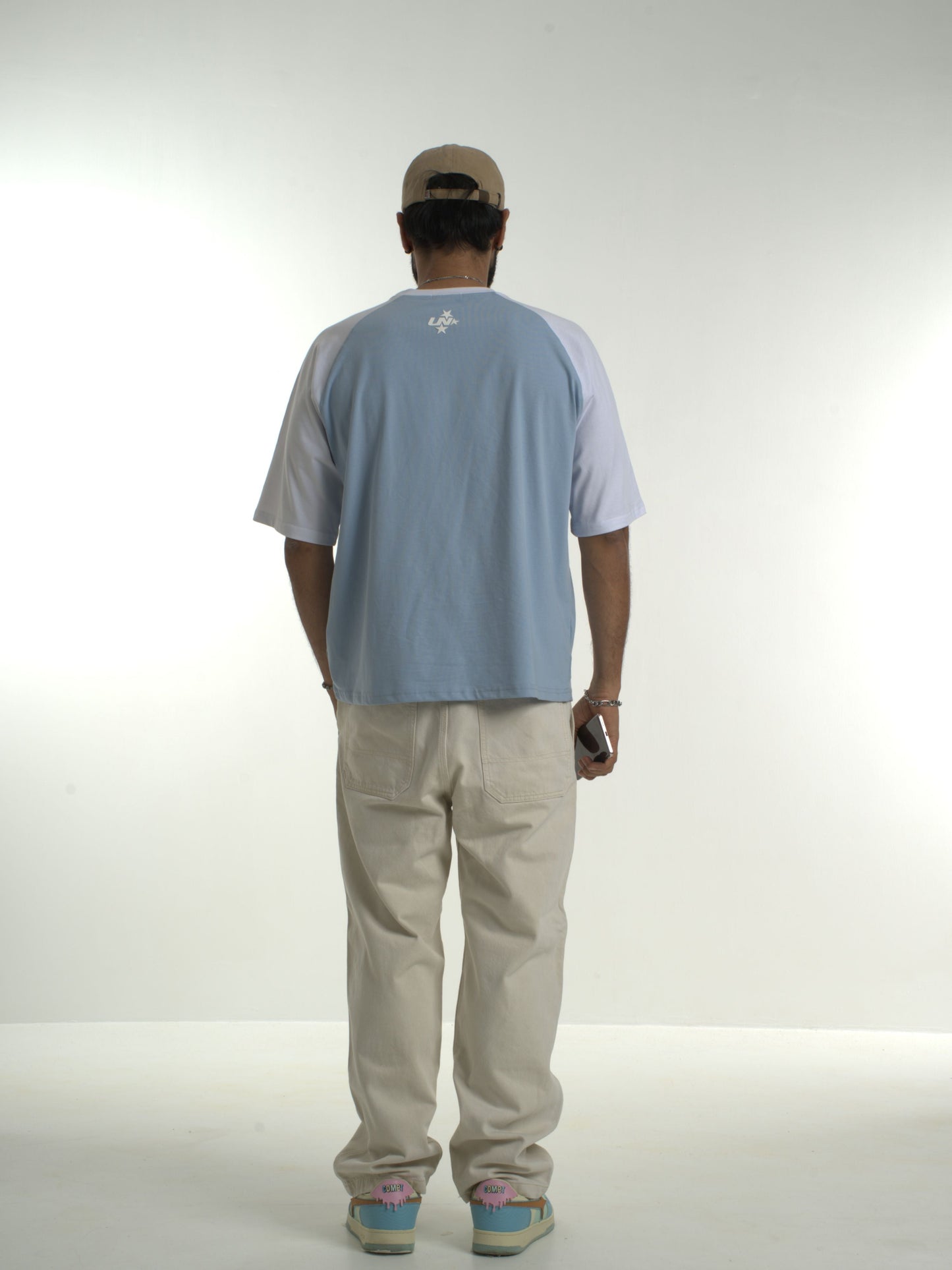 Half Sleeve Raglan Tee - Sky Blue