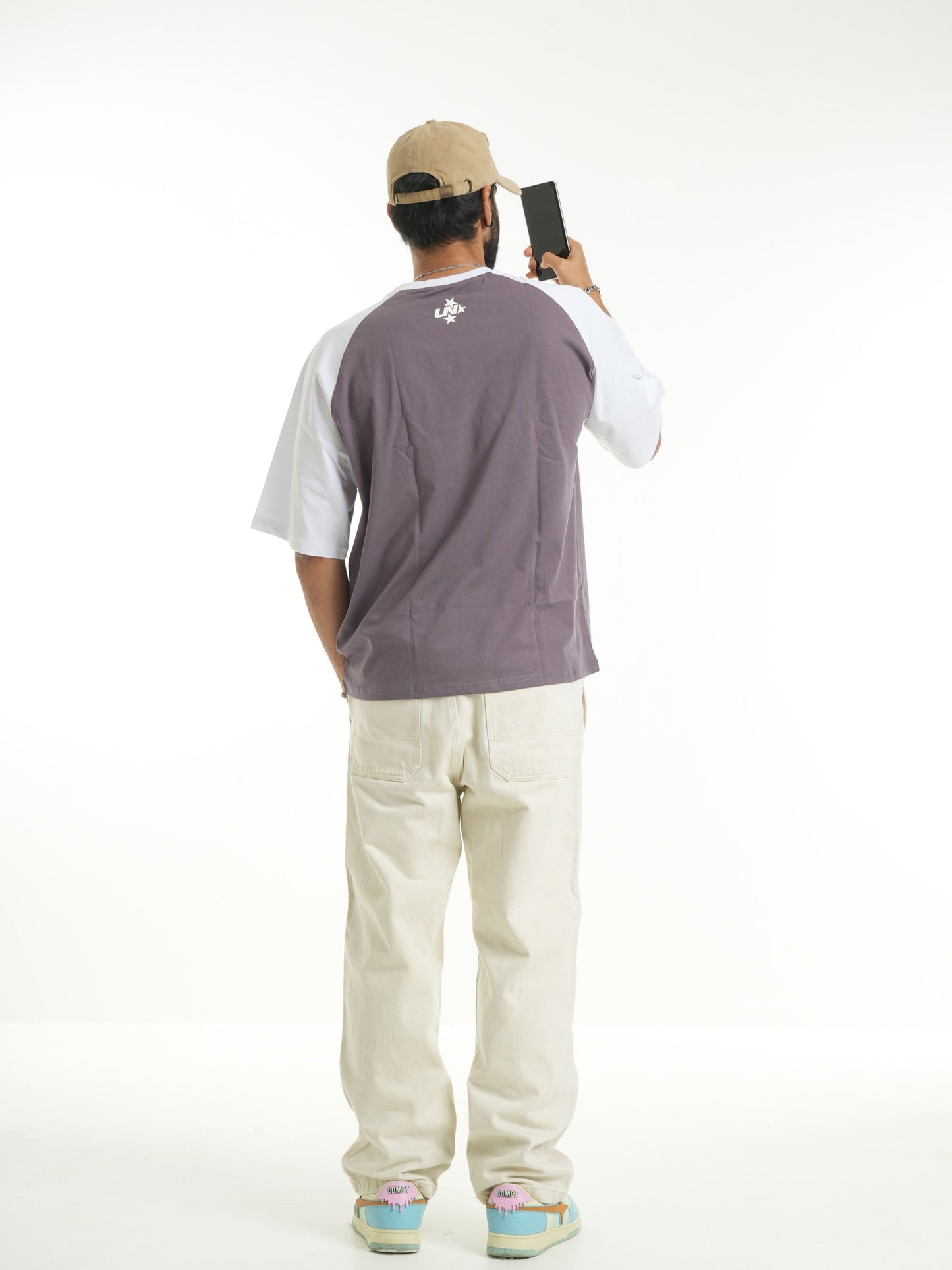 Half Sleeve Raglan Tee - Plum