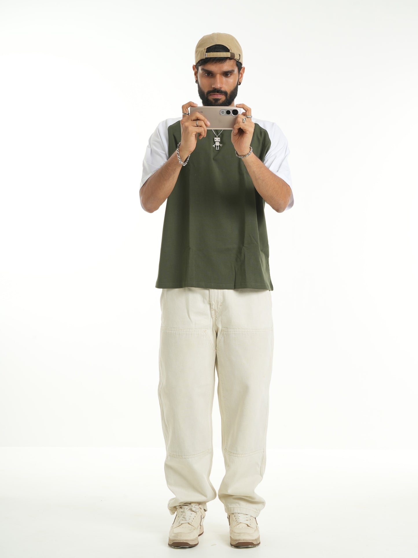 Half Sleeve Raglan Tee - Olive