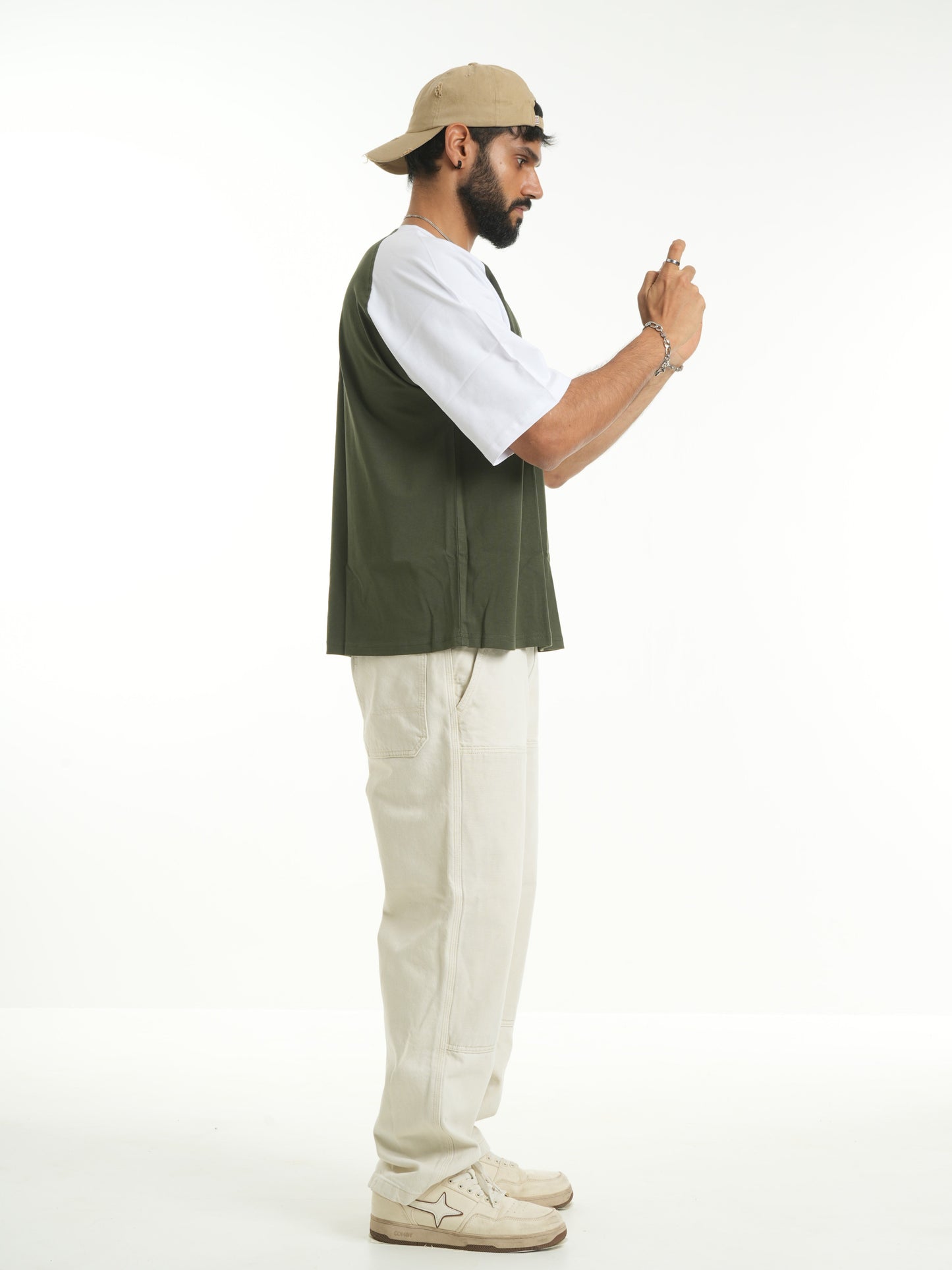 Half Sleeve Raglan Tee - Olive