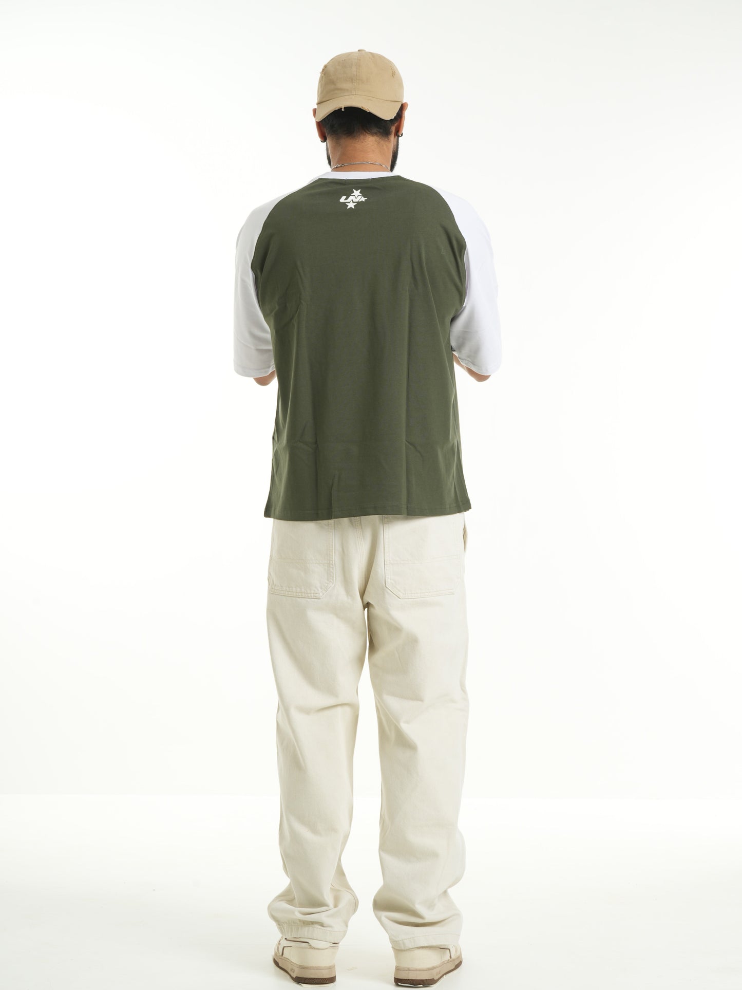 Half Sleeve Raglan Tee - Olive