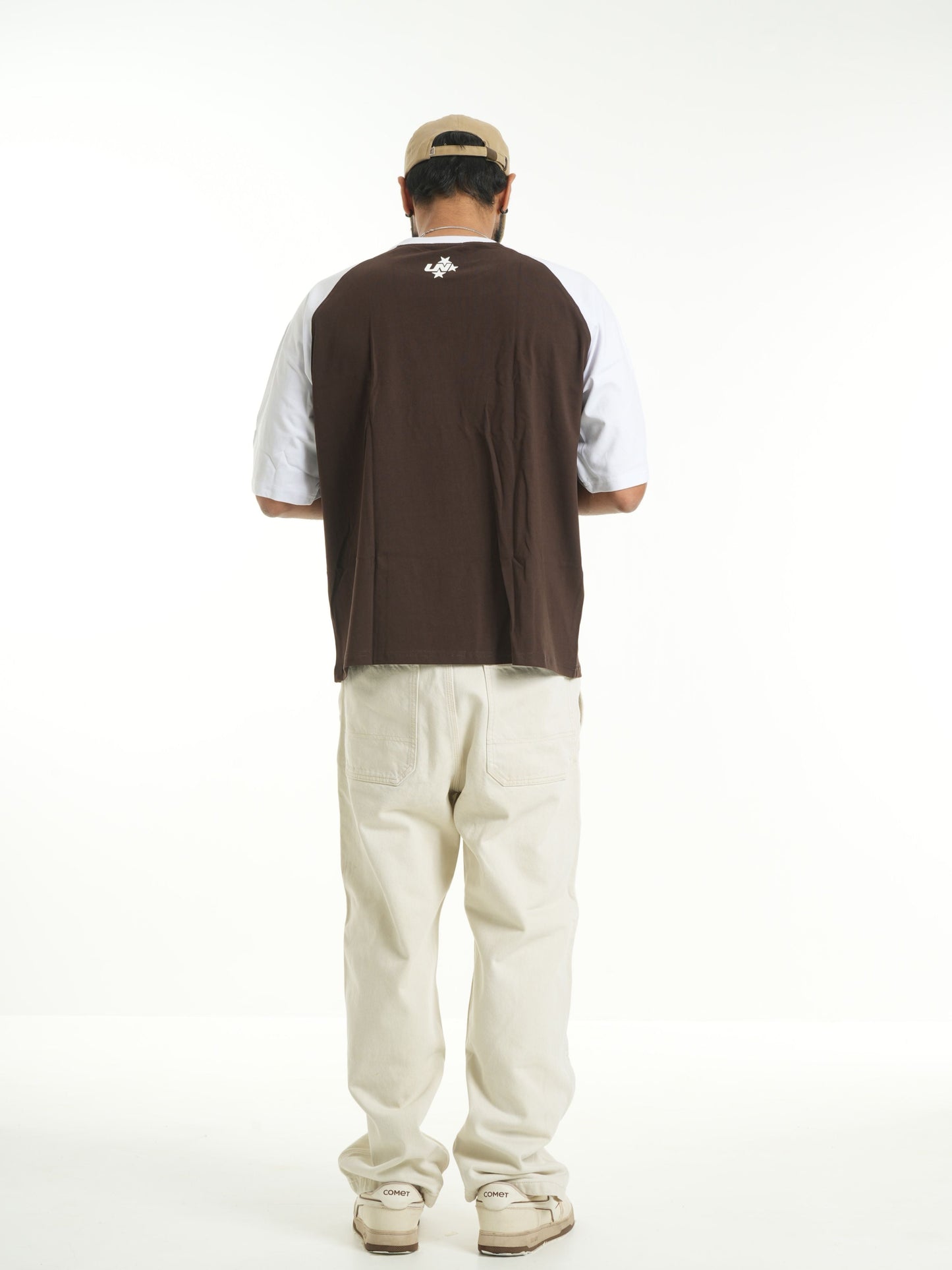 Half Sleeve Raglan Tee - Brown